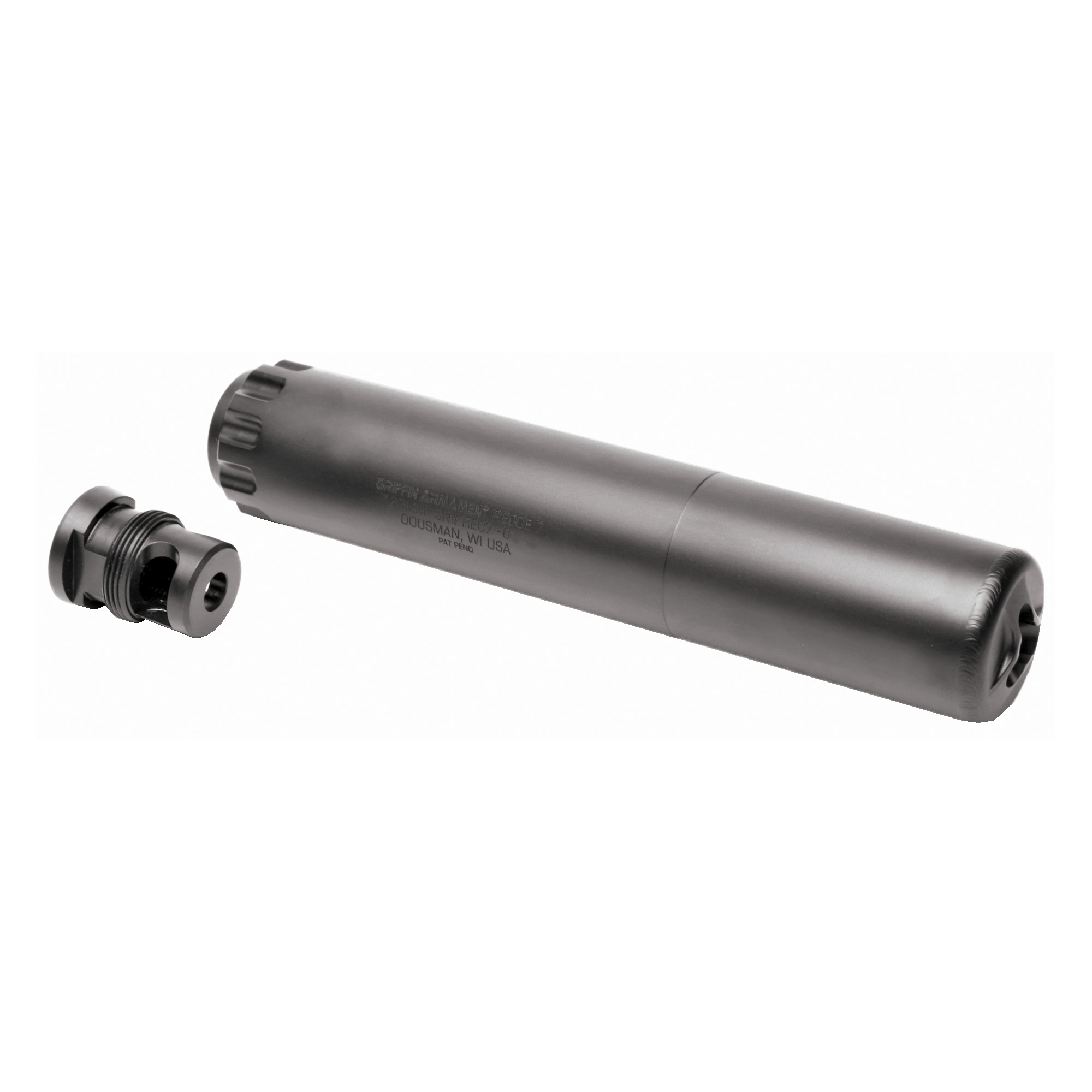 Griffin Armament Recce 7 Suppressor 7.62mm 17-4PH Stainless Steel – Black