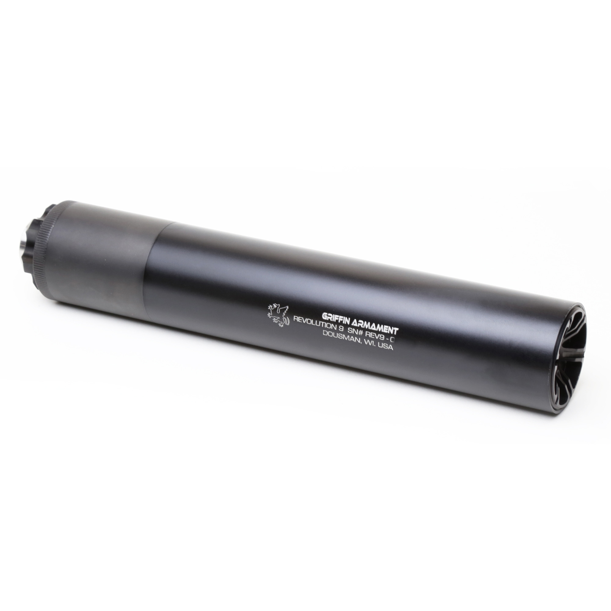 Griffin Armament Revolution 9mm Suppressor 7075 Aluminum – Black