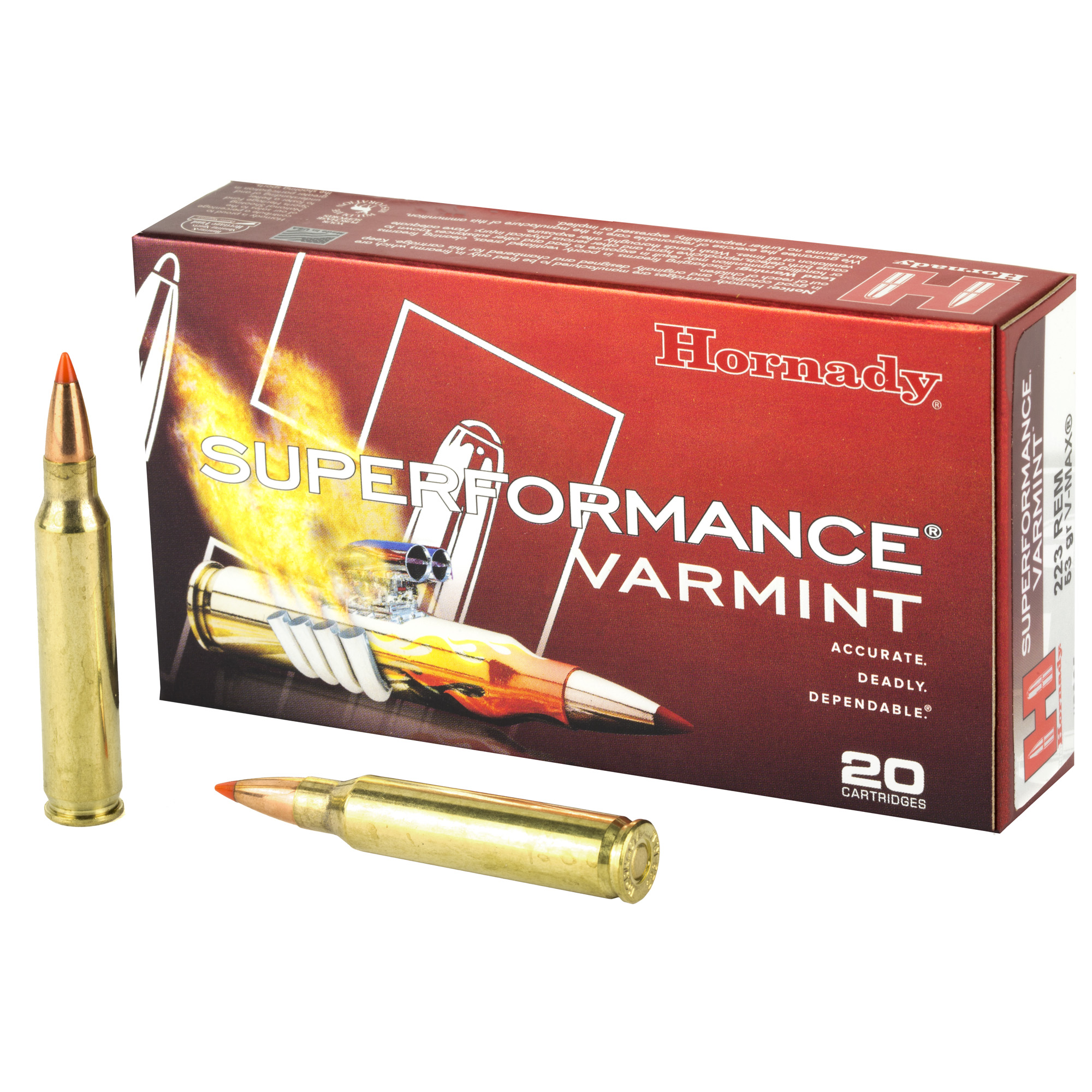 Hornady Superformance Varmint 223 Remington 53gr V-Max – 20rd