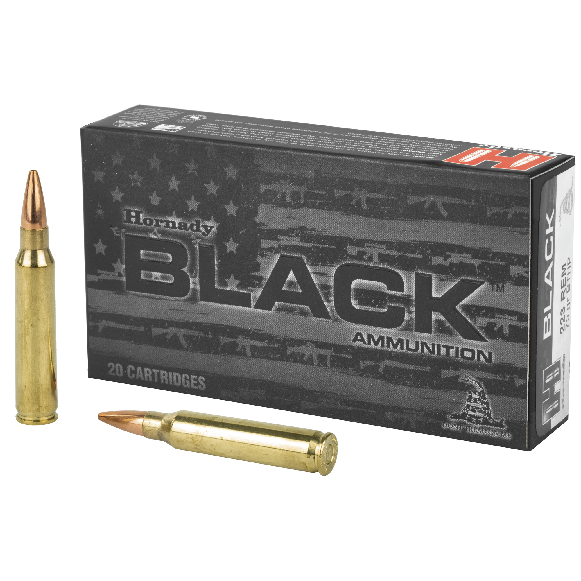 Hornady BLACK 223 Remington 75gr Boat Tail Hollow Point – 20rd