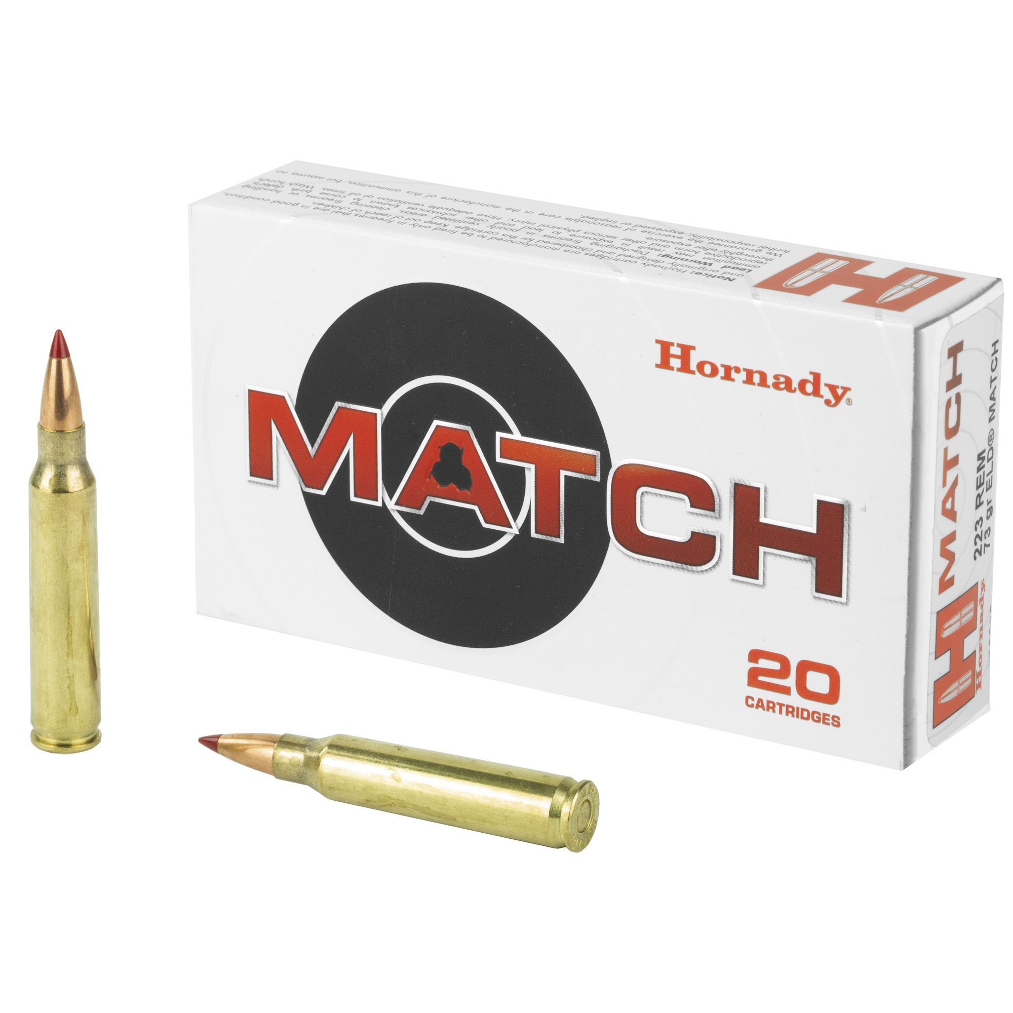 Hornady Match 223 Remington 73gr ELD Match – 20rd