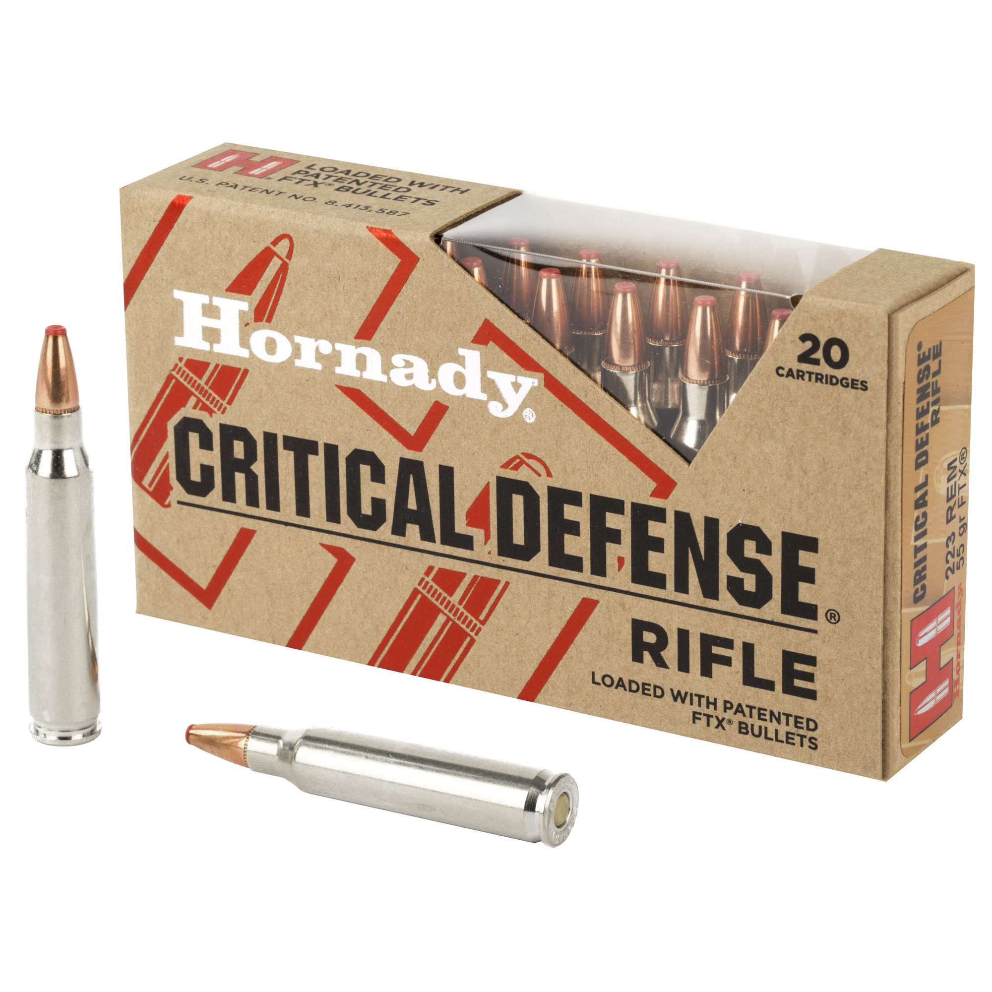 Hornady Critical Defense 223 Remington 55gr FlexTip – 20rd