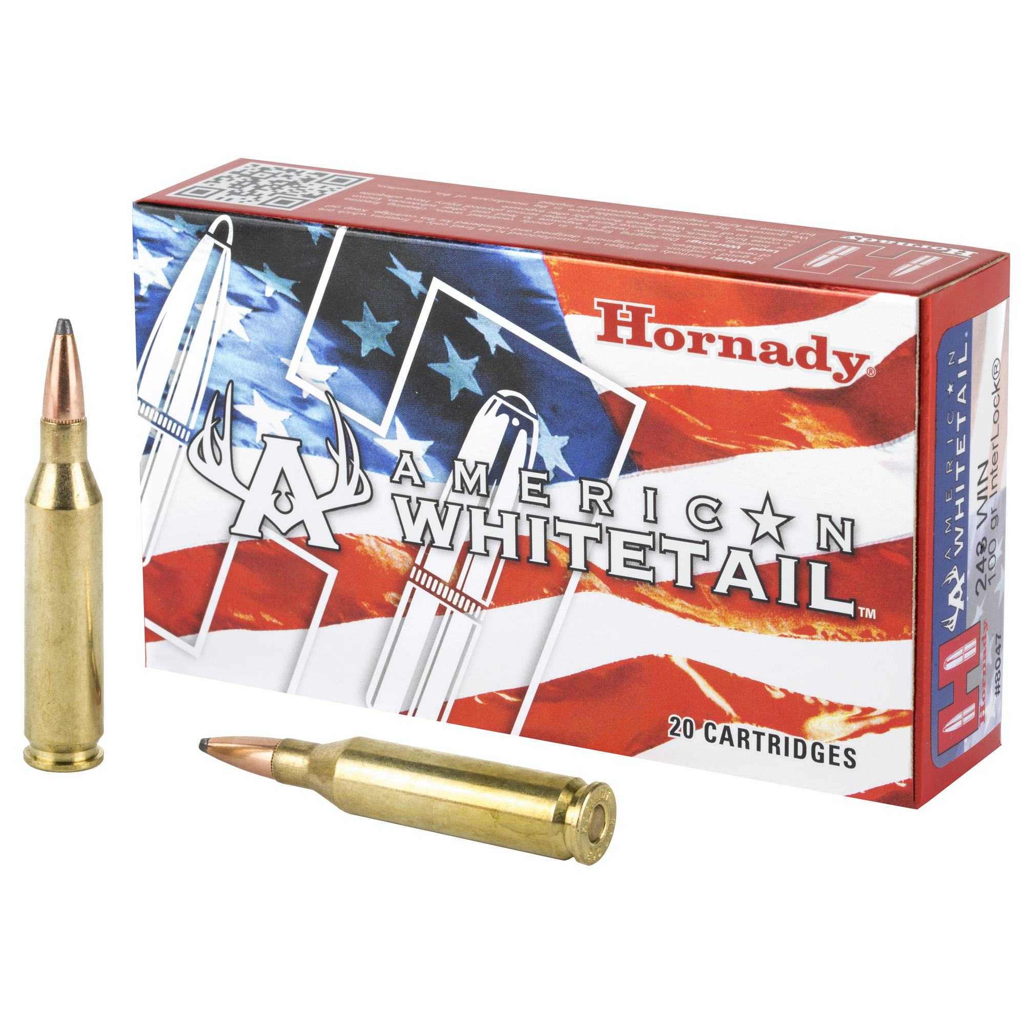 Hornady American Whitetail 243 Winchester 100gr InterLock – 20rd