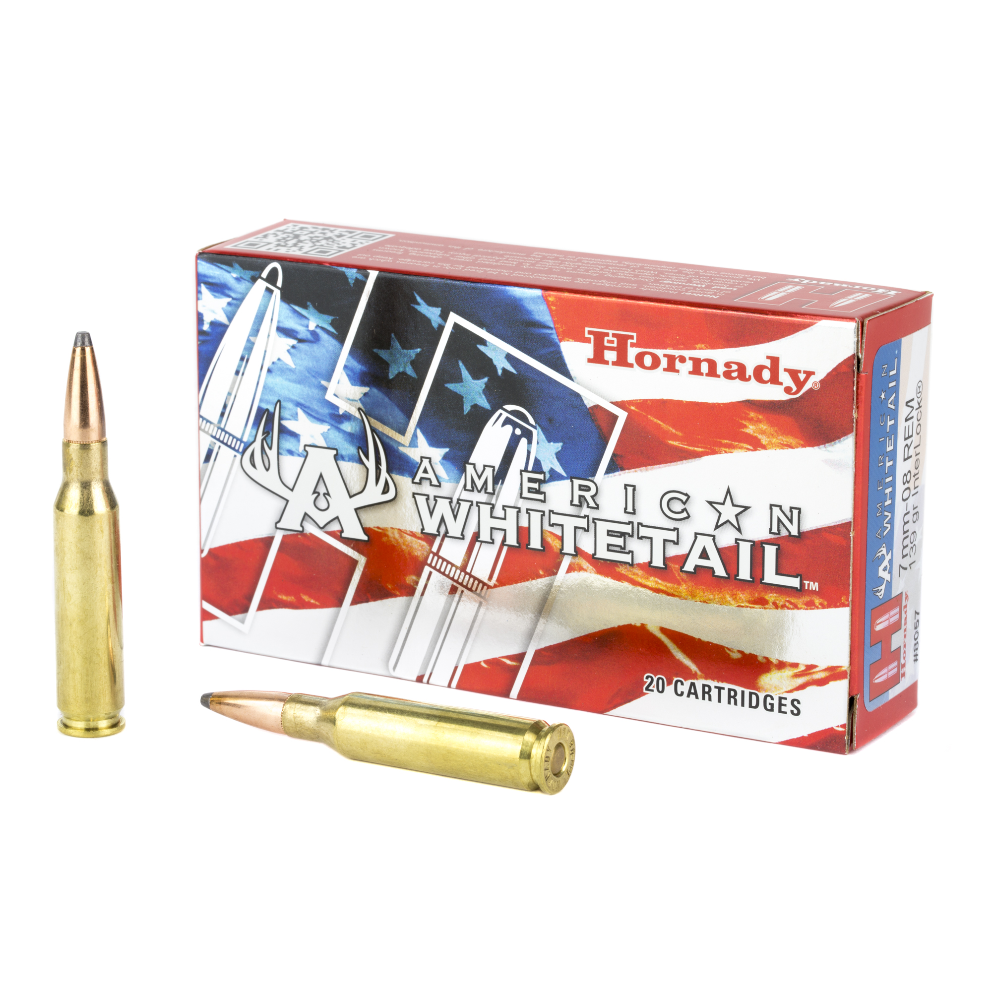 Hornady American Whitetail 7MM-08 139gr InterLock – 20rd