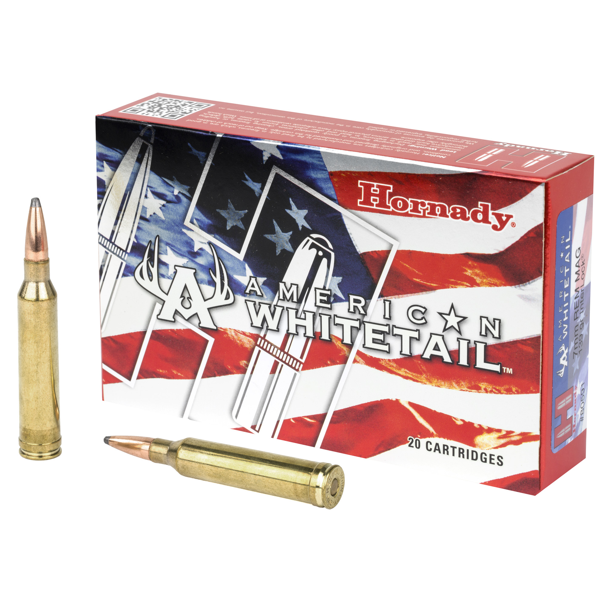 Hornady American Whitetail 7mm Remington 139gr InterLock – 20rd