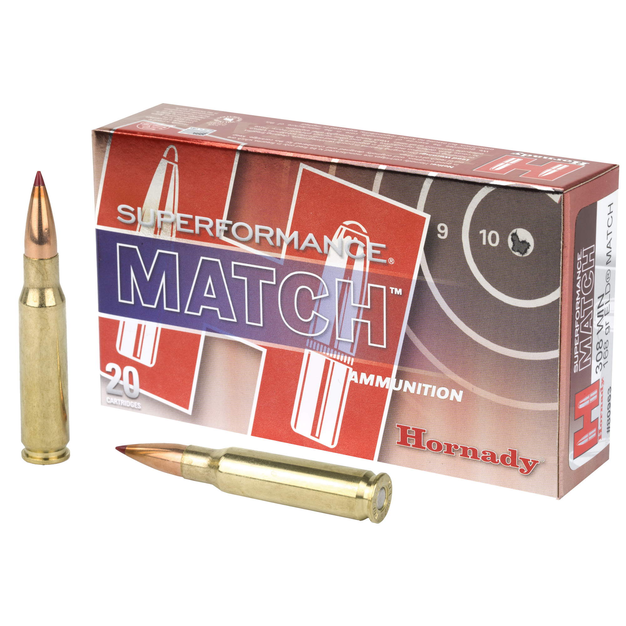 Hornady Superformance Match 308 Winchester 168gr ELD Match – 20rd