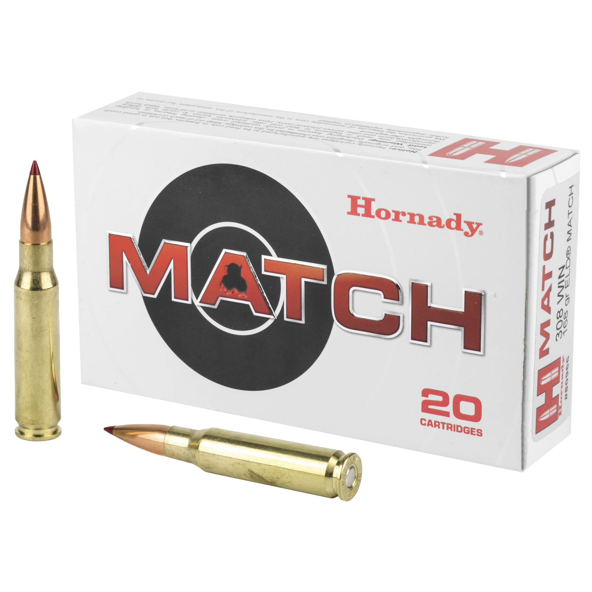 Hornady Match 308 Winchester 168gr ELD Match – 20rd