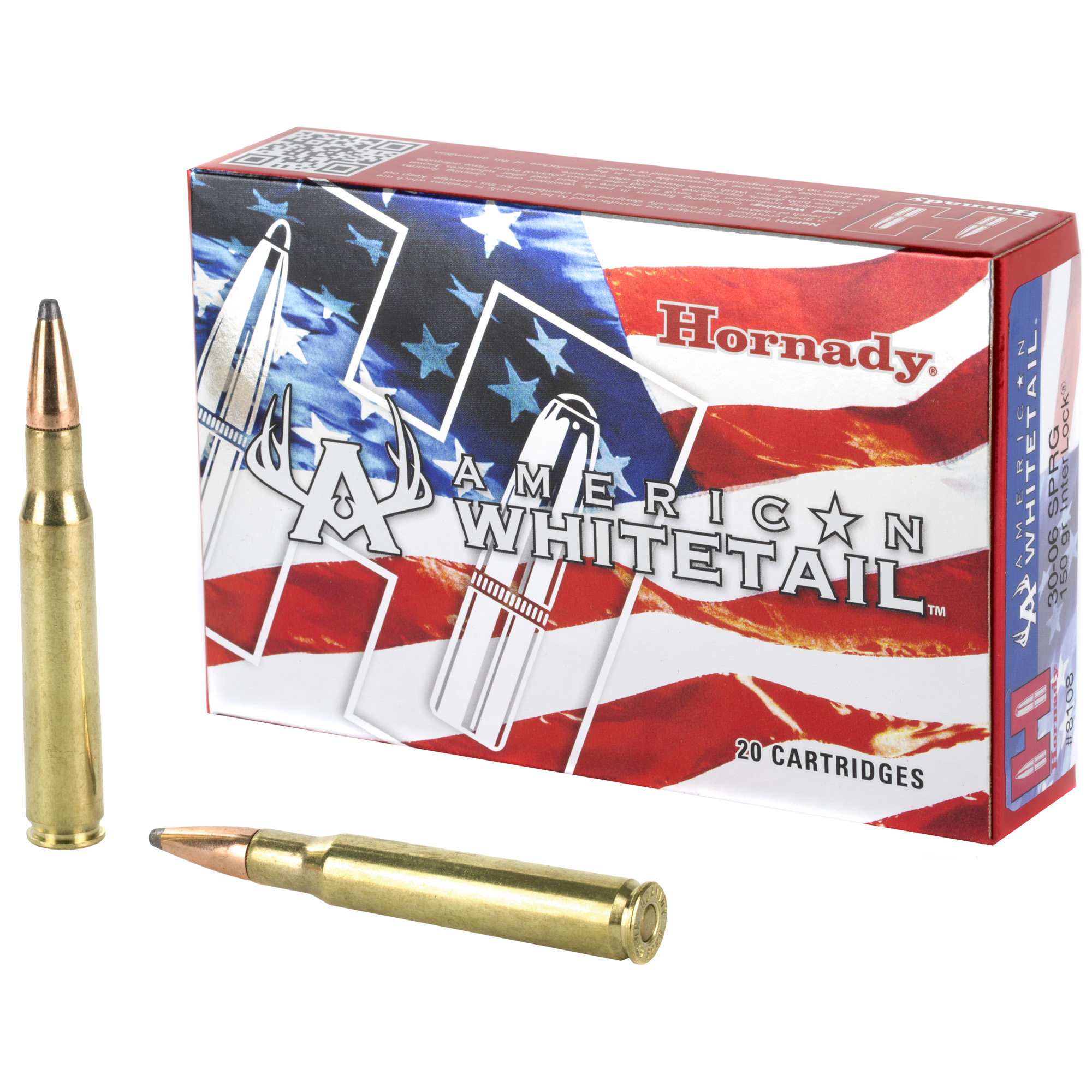 Hornady American Whitetail 30-06 Springfield 150gr InterLock – 20rd