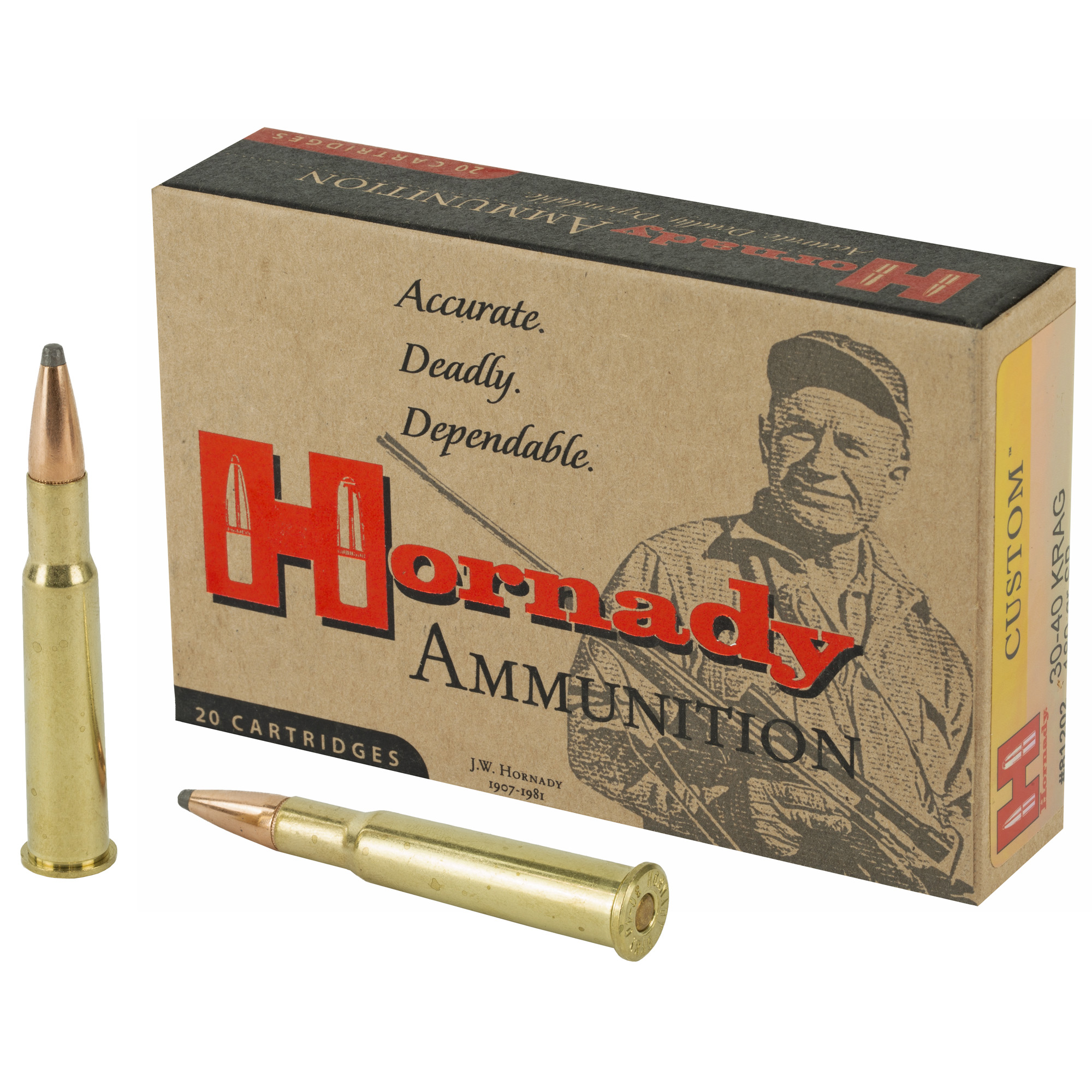 Hornady Custom 30-40 Krag 180gr Soft Point – 20rd