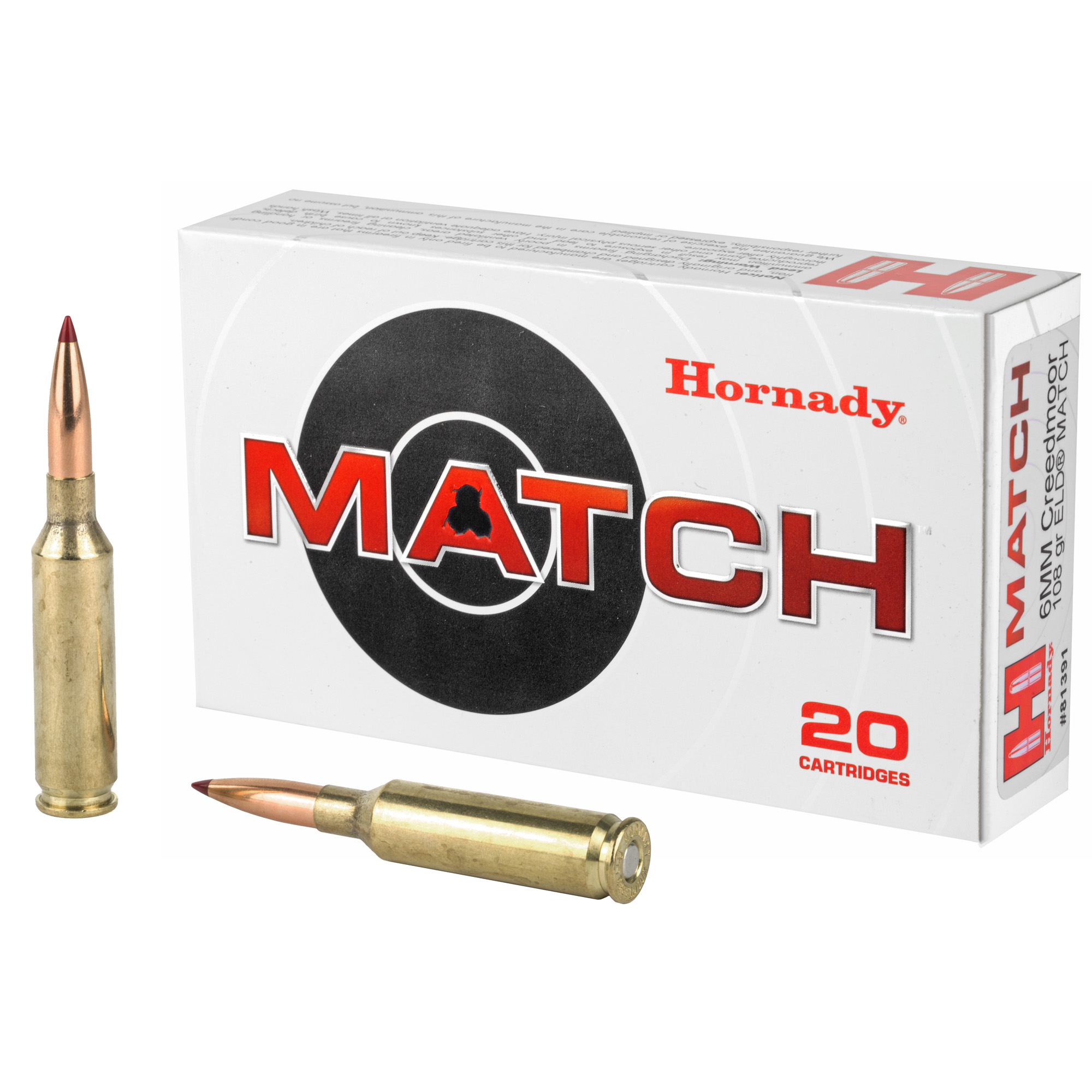 Hornady Match 6MM Creedmoor 108gr ELD Match – 20rd