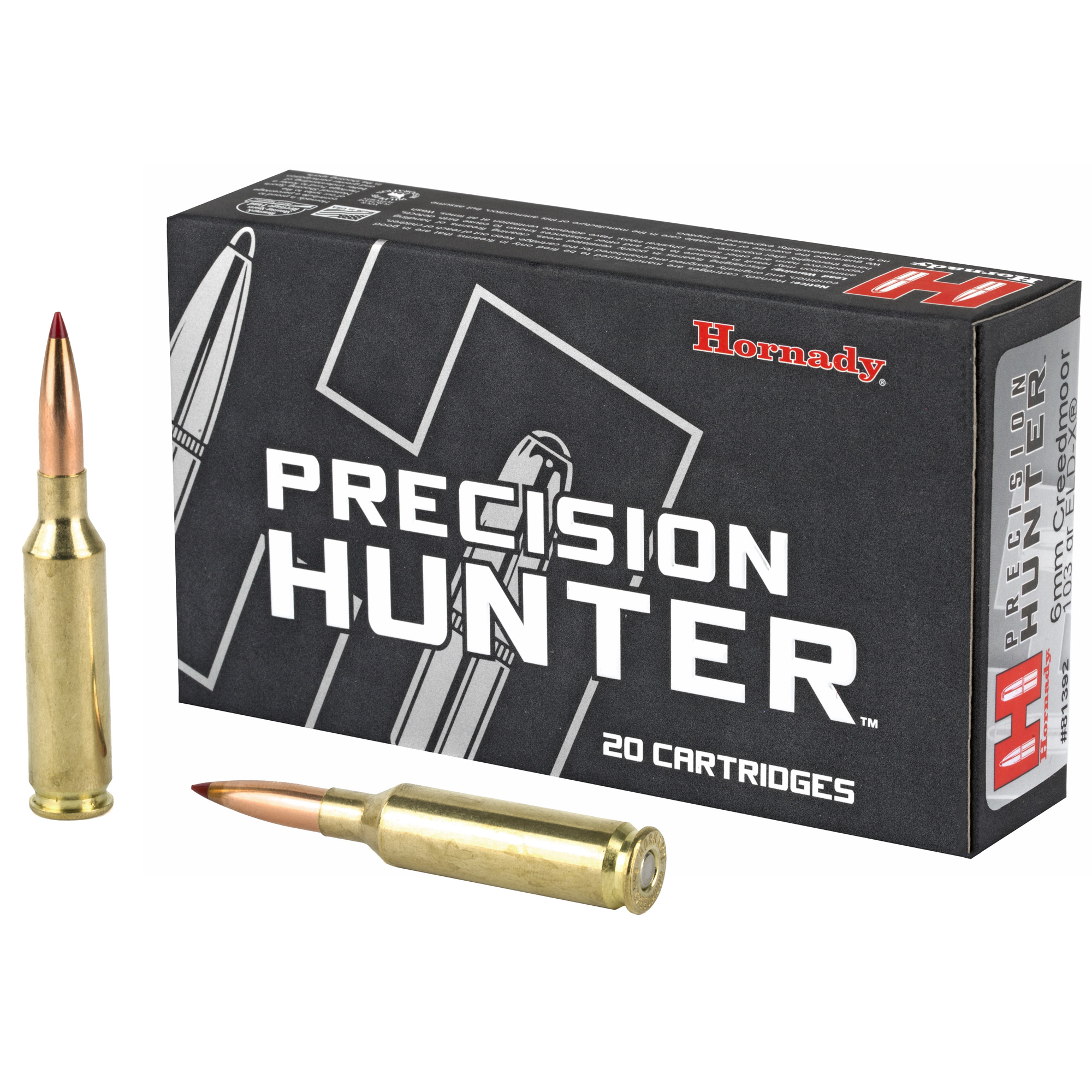 Hornady Precision Hunter 6MM Creedmoor 103gr ELD-X – 20rd