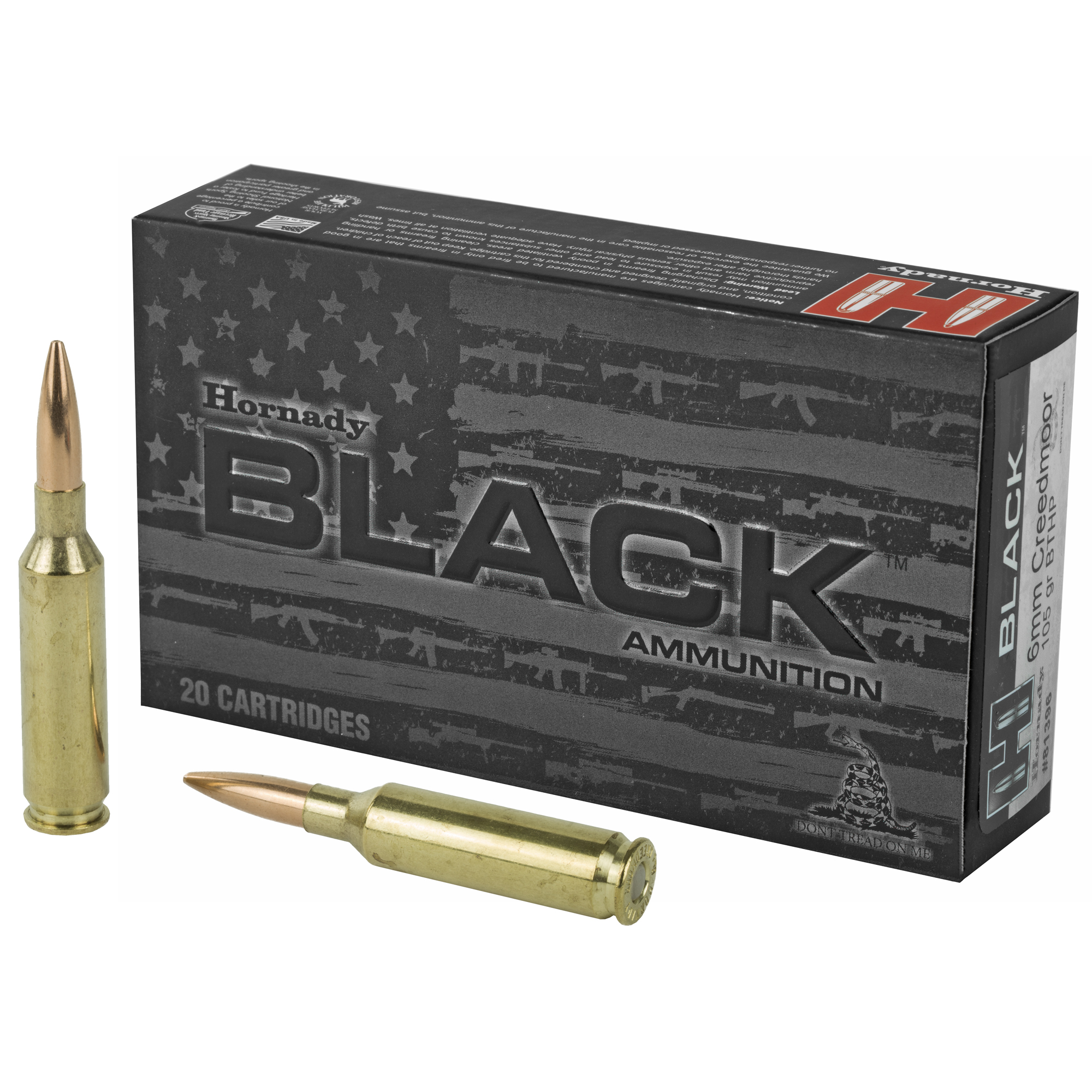 Hornady BLACK 6MM Creedmoor 105gr Boat Tail Hollow Point – 20rd