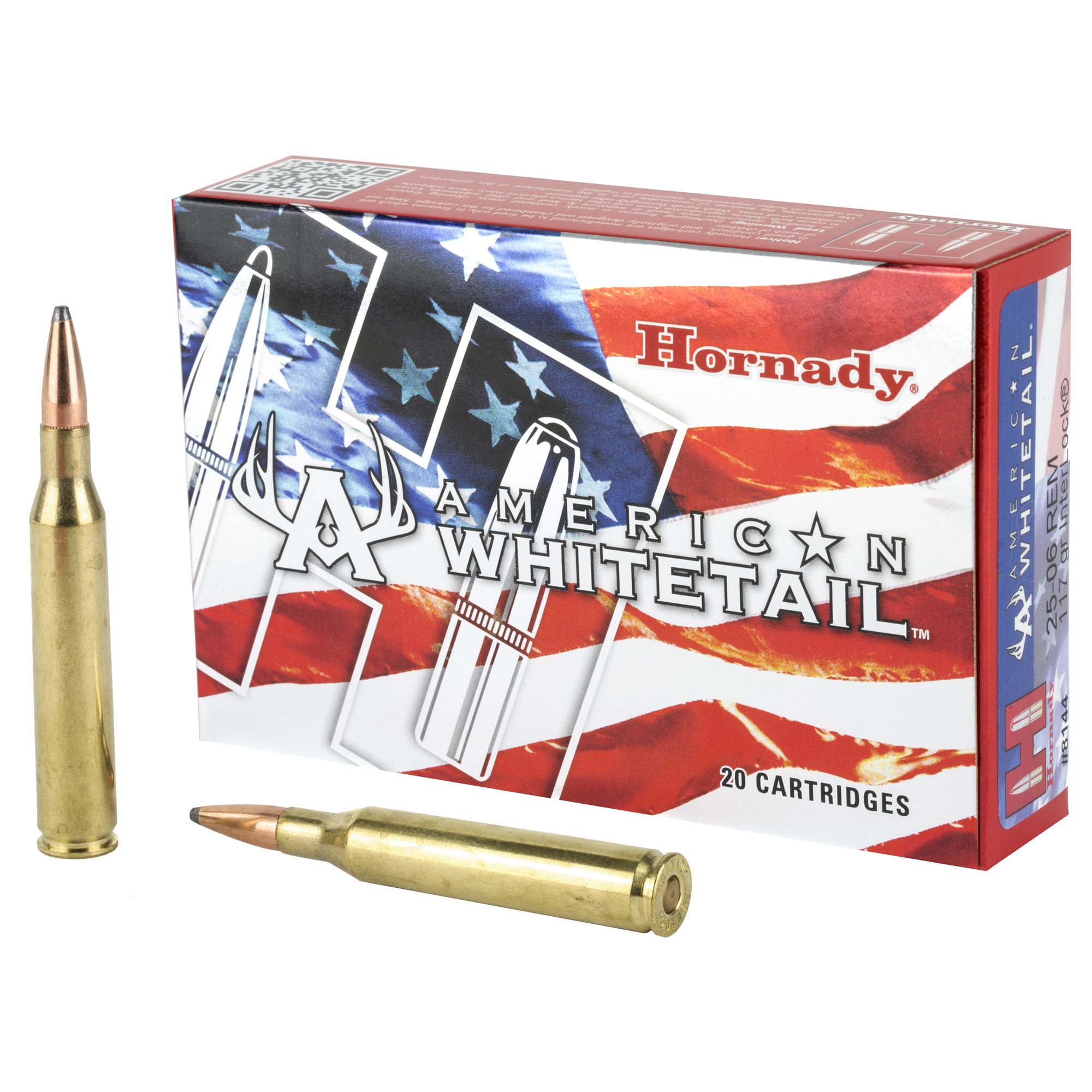 Hornady American Whitetail 25-06 Remington 117gr InterLock – 20rd