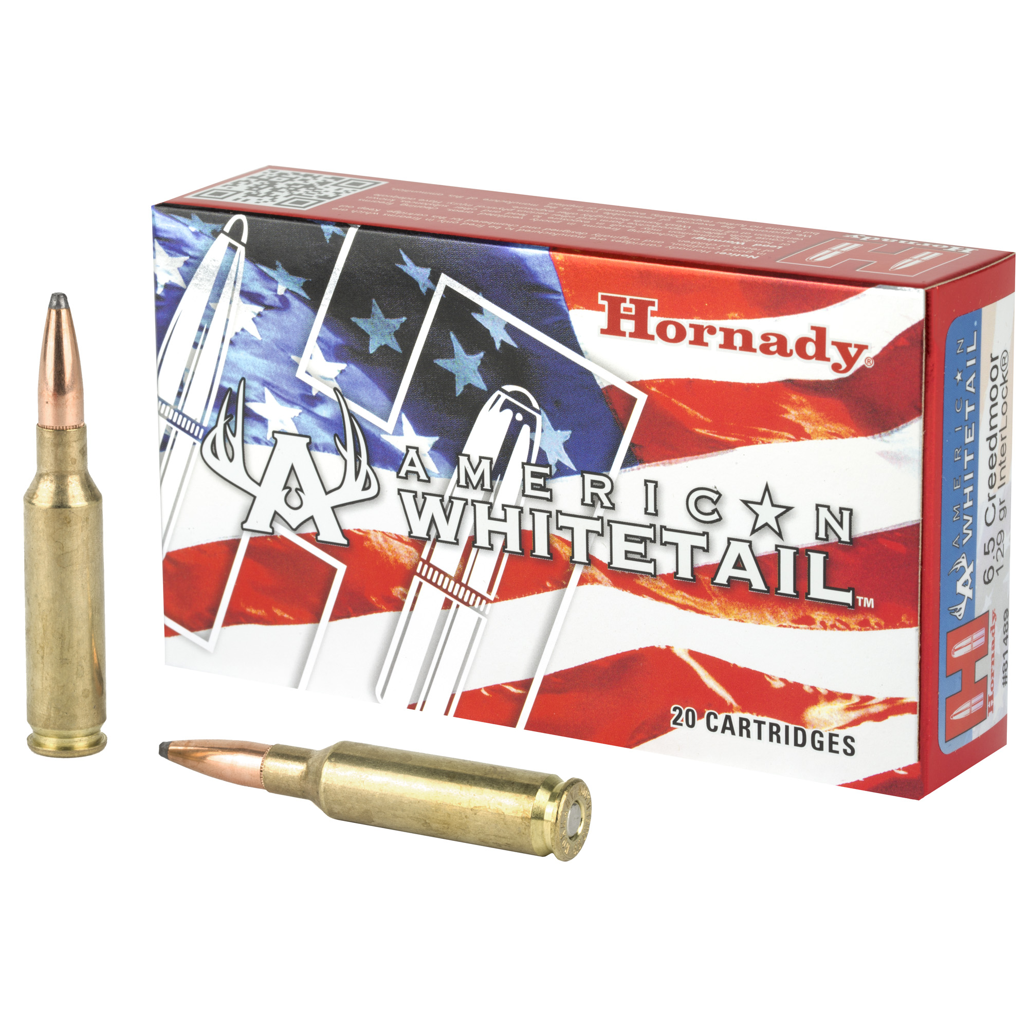 Hornady American Whitetail 6.5 Creedmoor 129gr InterLock – 20rd