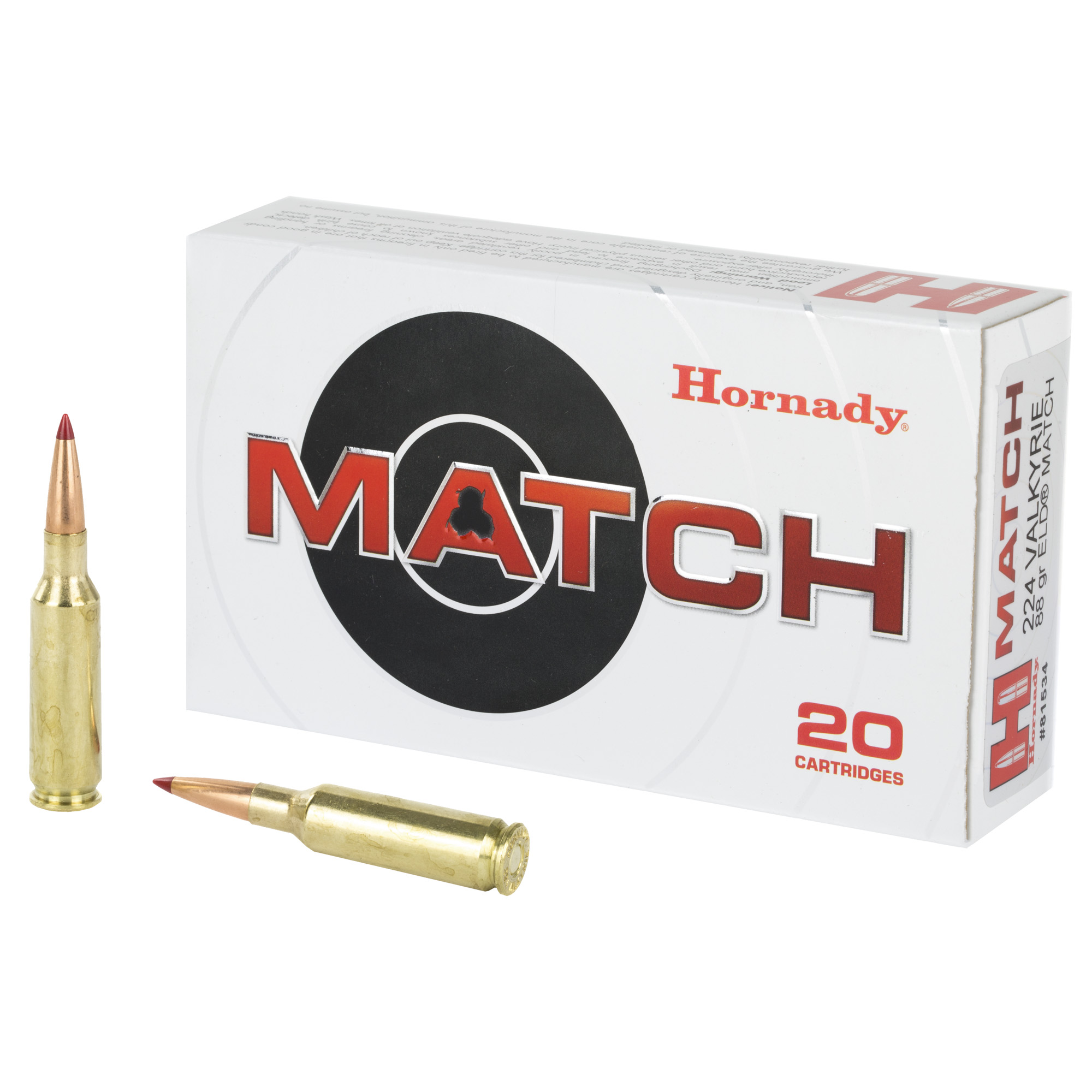 Hornady Match 224 Valkyrie 88gr ELD Match – 20rd