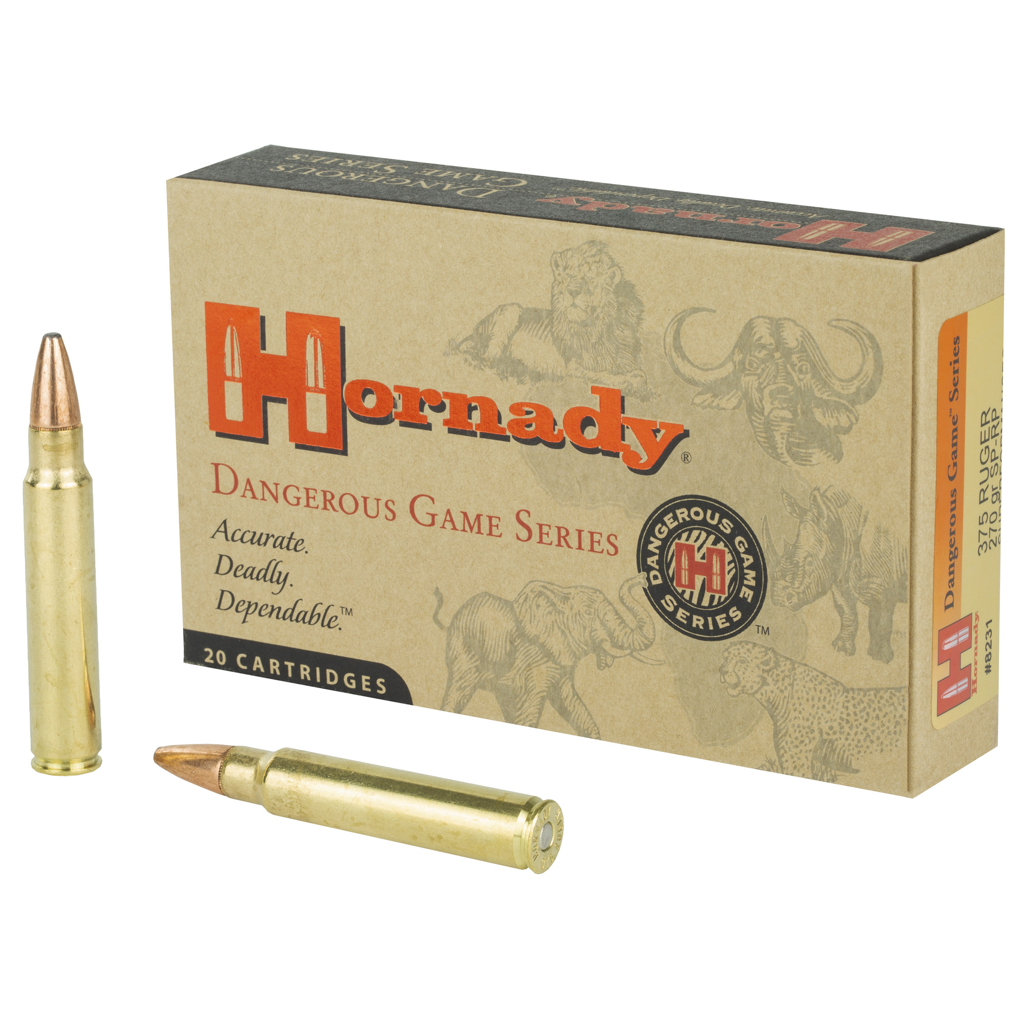 Hornady Dangerous Game 375 Ruger 270gr Soft Point – 20rd