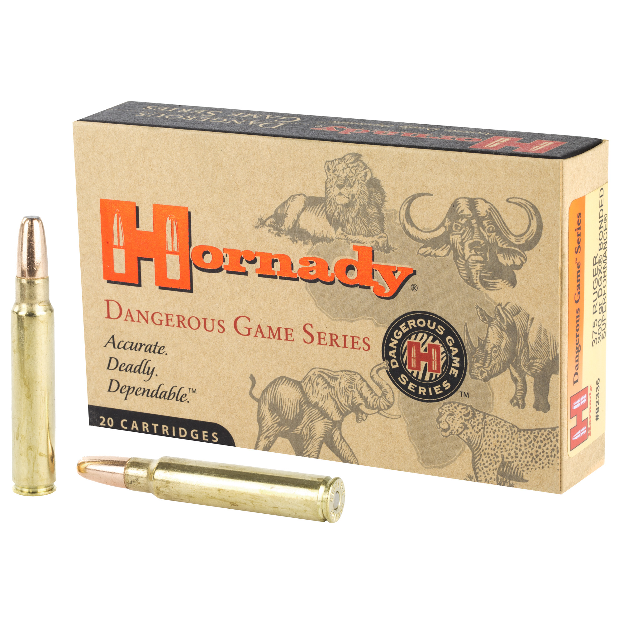 Hornady Dangerous Game 375 Ruger 300gr DGX Bonded – 20rd