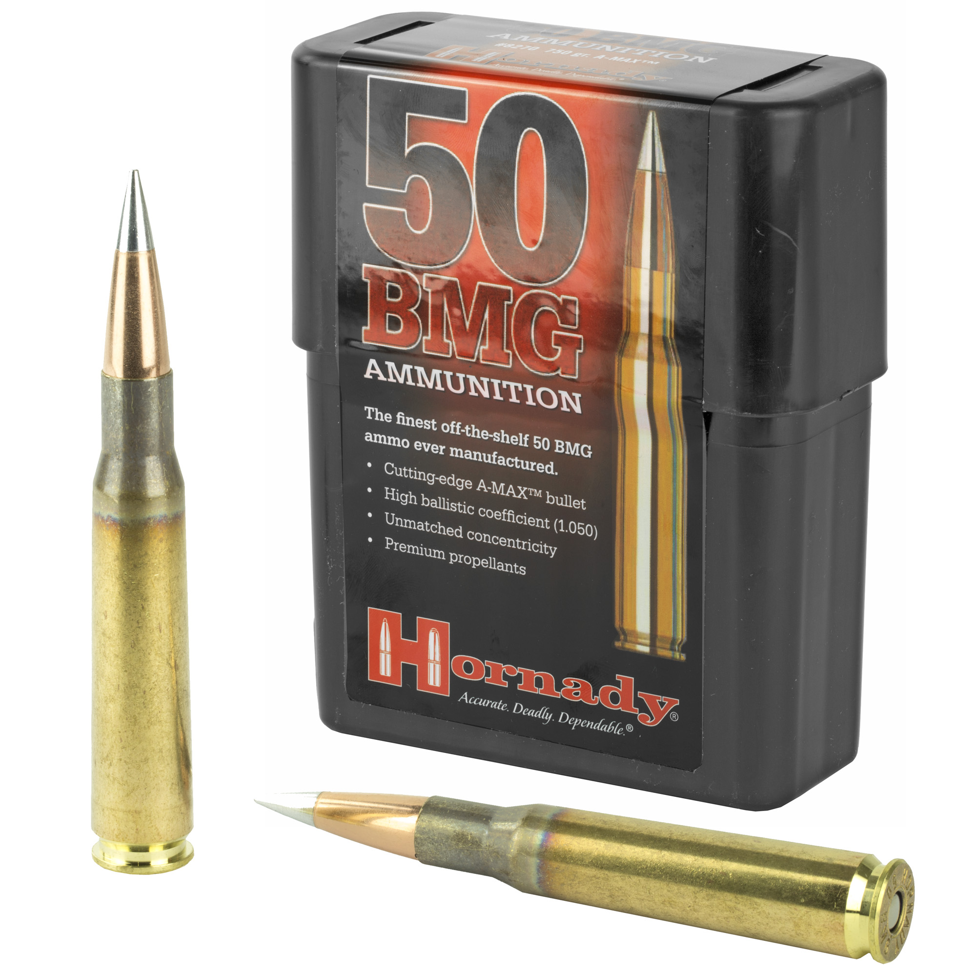 Hornady Match 50 BMG Incompatible With for Semi 750gr AMAX – 10rd