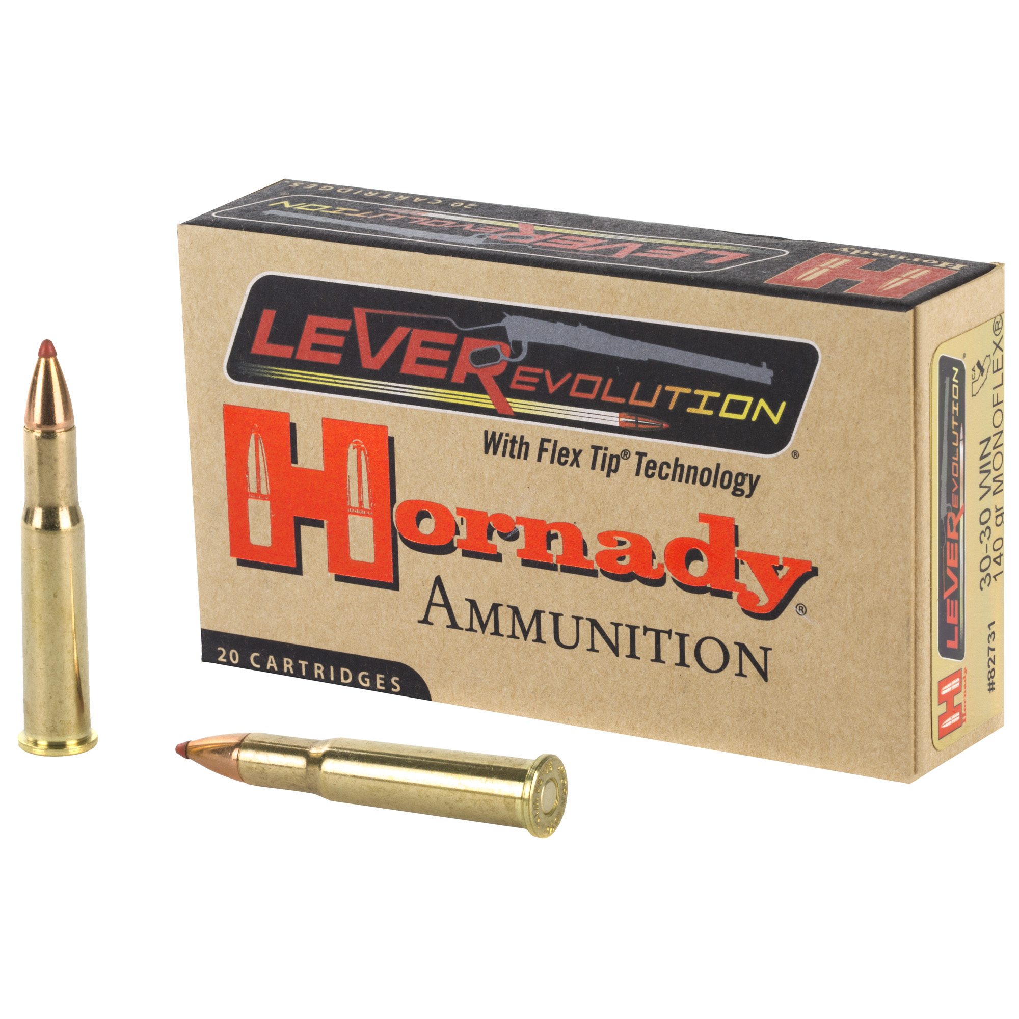 Hornady LeverEvolution 30-30 Winchester California Certified Nonlead Ammunition 140gr MonoFlex – 20rd