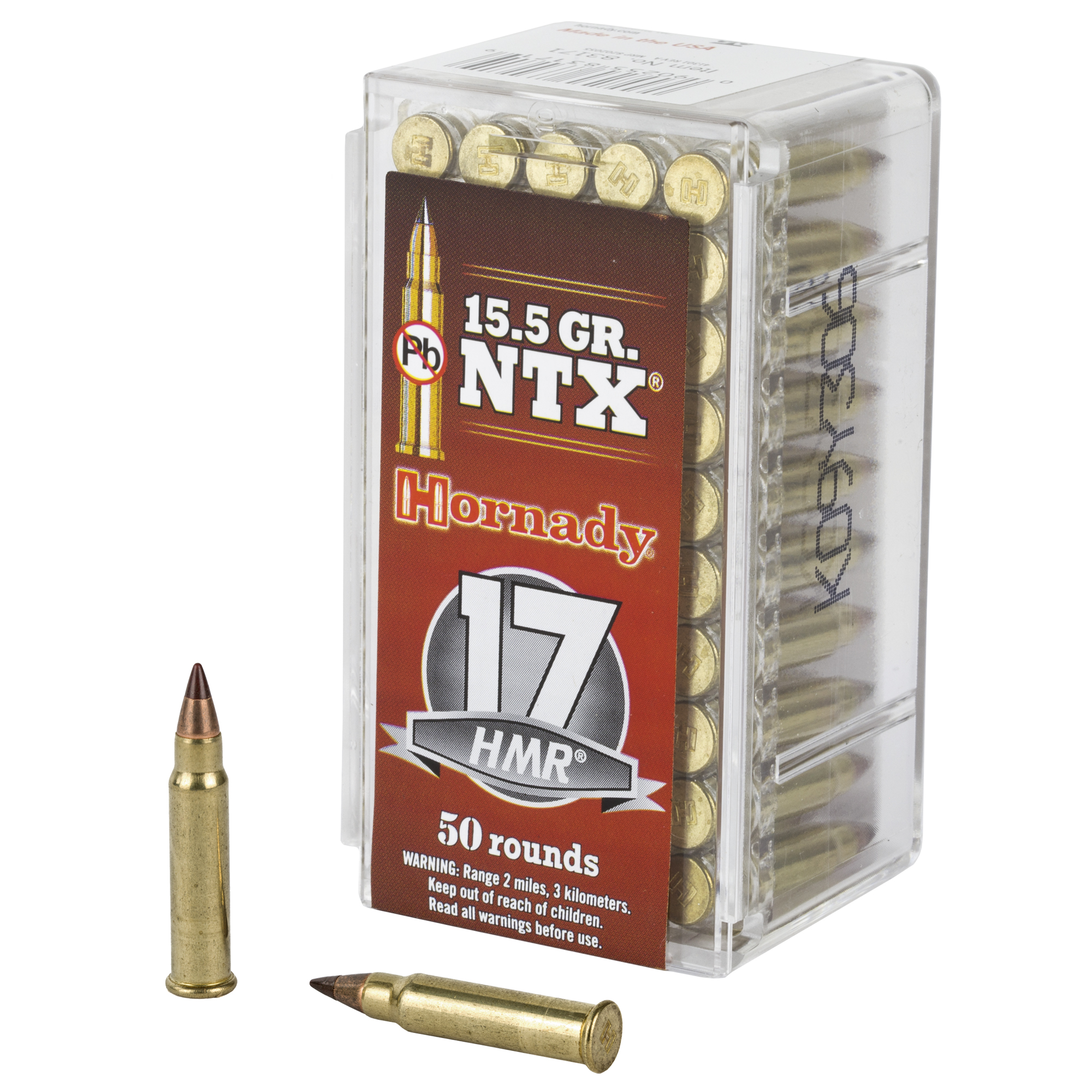 Hornady Varmint Express 17 HMR California Certified Nonlead Ammunition 15.5gr NTX – 50rd