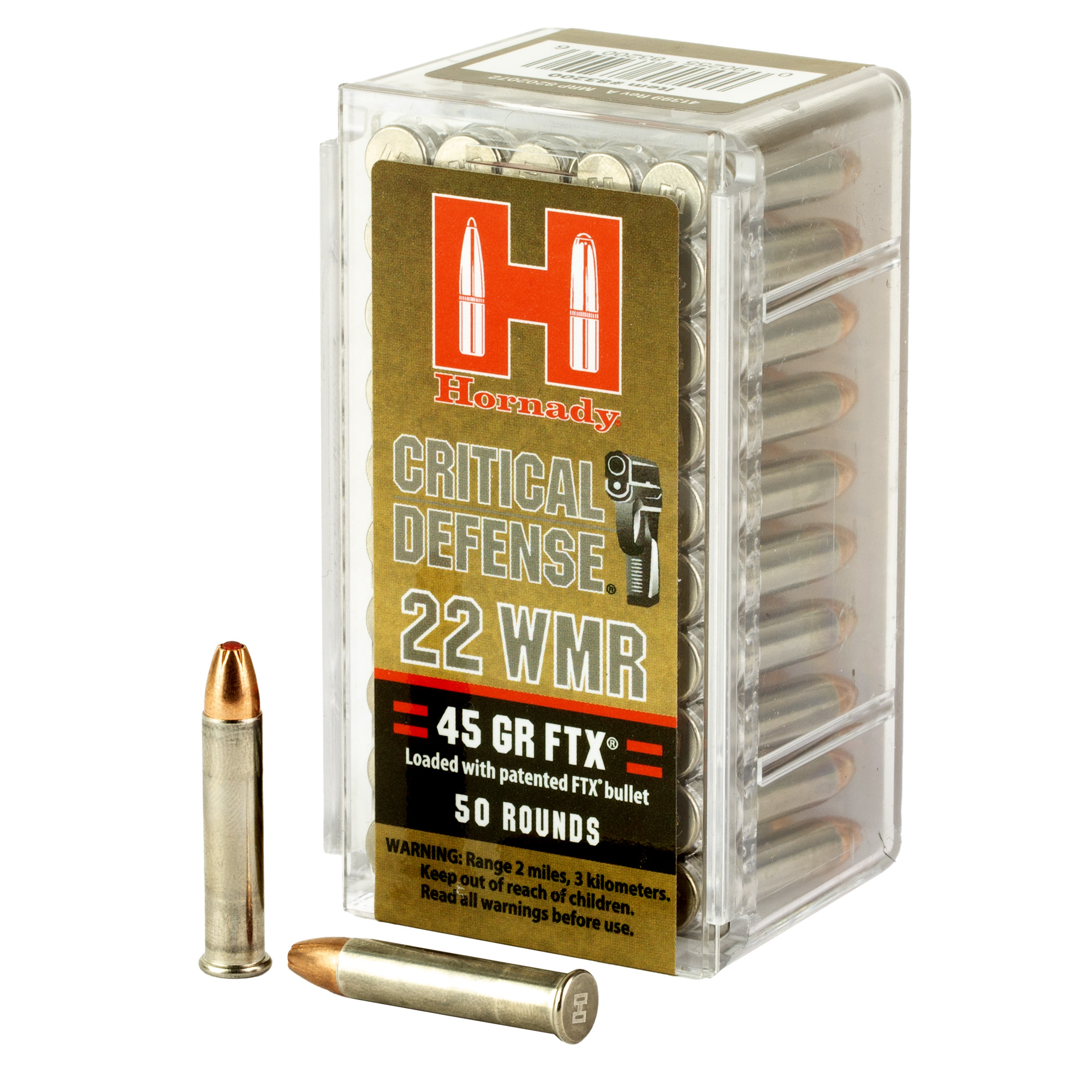 Hornady Critical Defense 22 WMR 45gr FlexTip – 50rd