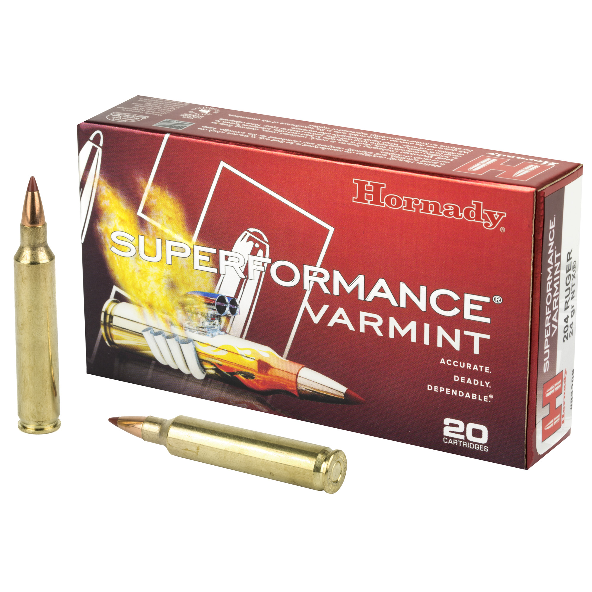 Hornady Superformance Varmint 204 Ruger California Certified Nonlead Ammunition 24gr NTX – 20rd