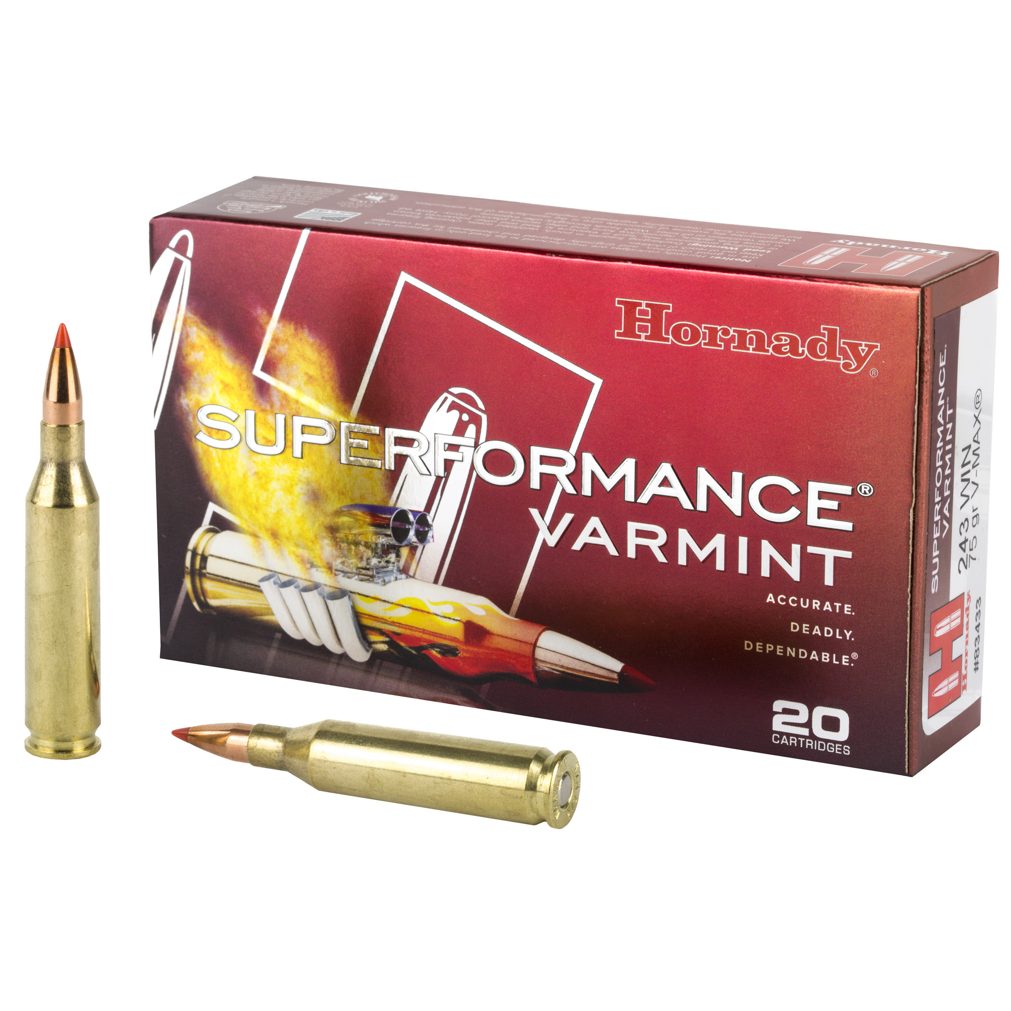 Hornady Superformance Varmint 243 Winchester 75gr V-Max – 20rd