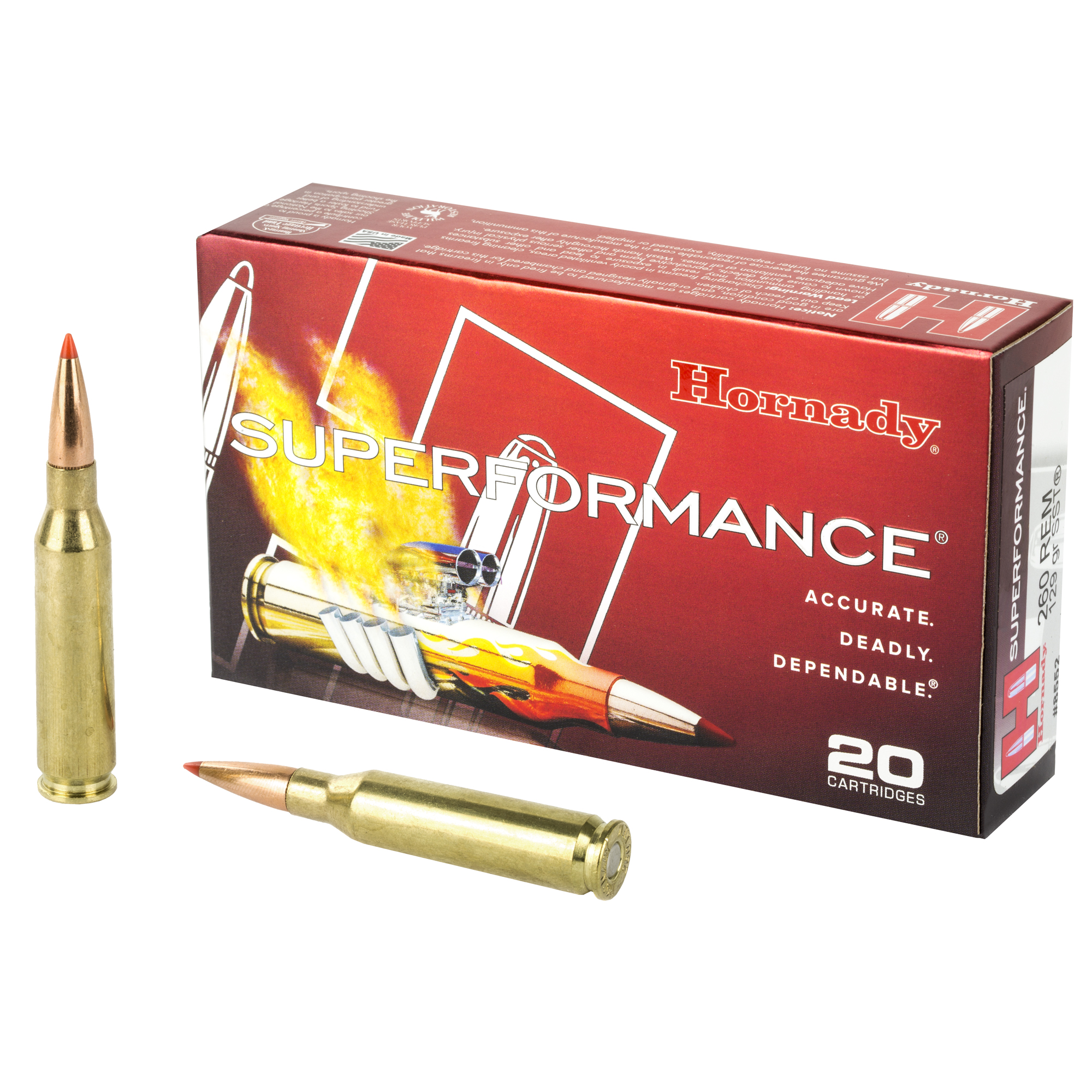 Hornady Superformance 260 Remington 129gr SST – 20rd