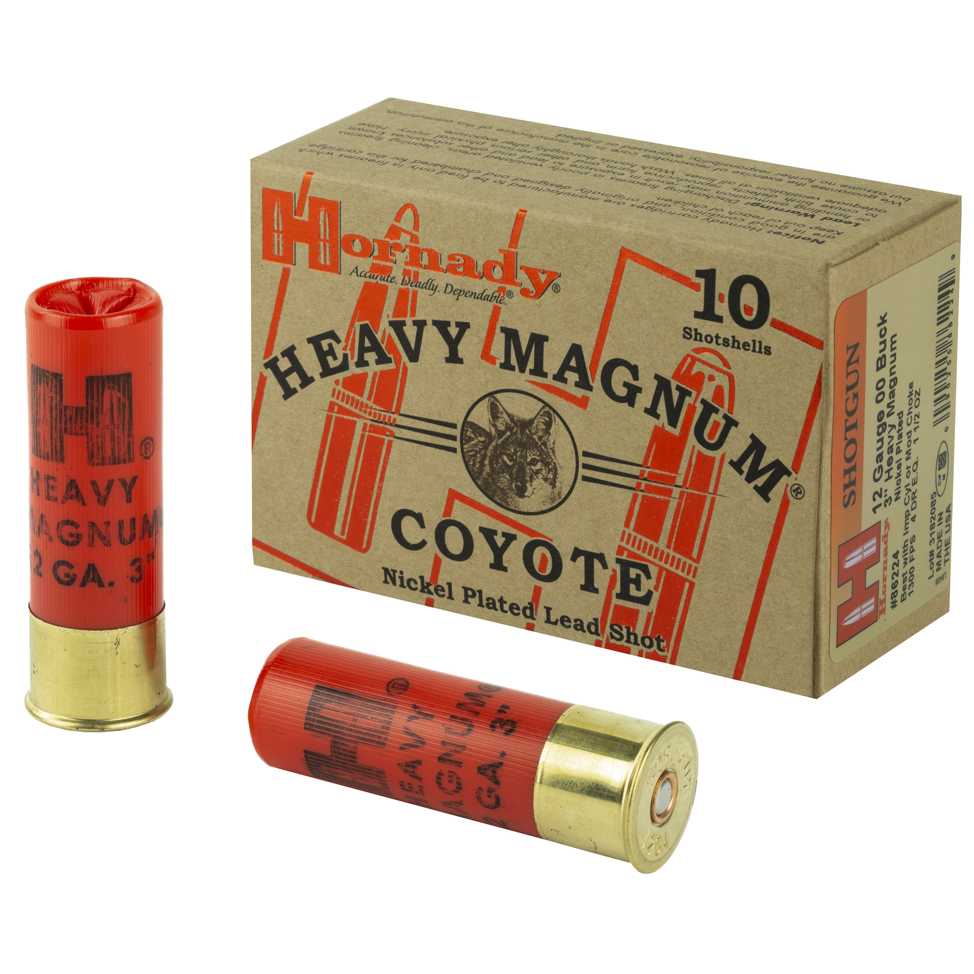 Hornady Heavy Magnum Coyote 12 Gauge 3″ 00 Buck Buckshot – 10rd