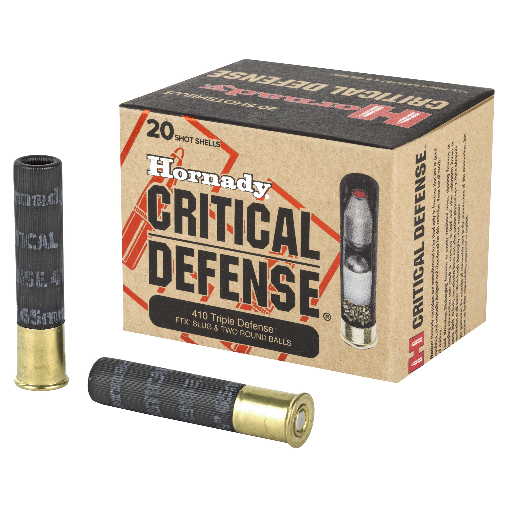 Hornady Critical Defense 410 Gauge 2.5″ Slug – 20rd