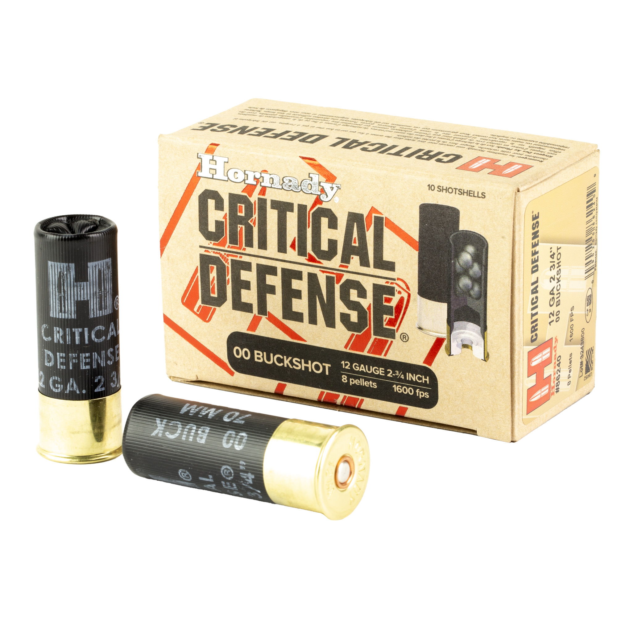 Hornady Critical Defense 12 Gauge 2.75″ 00 Buck Buckshot – 10rd