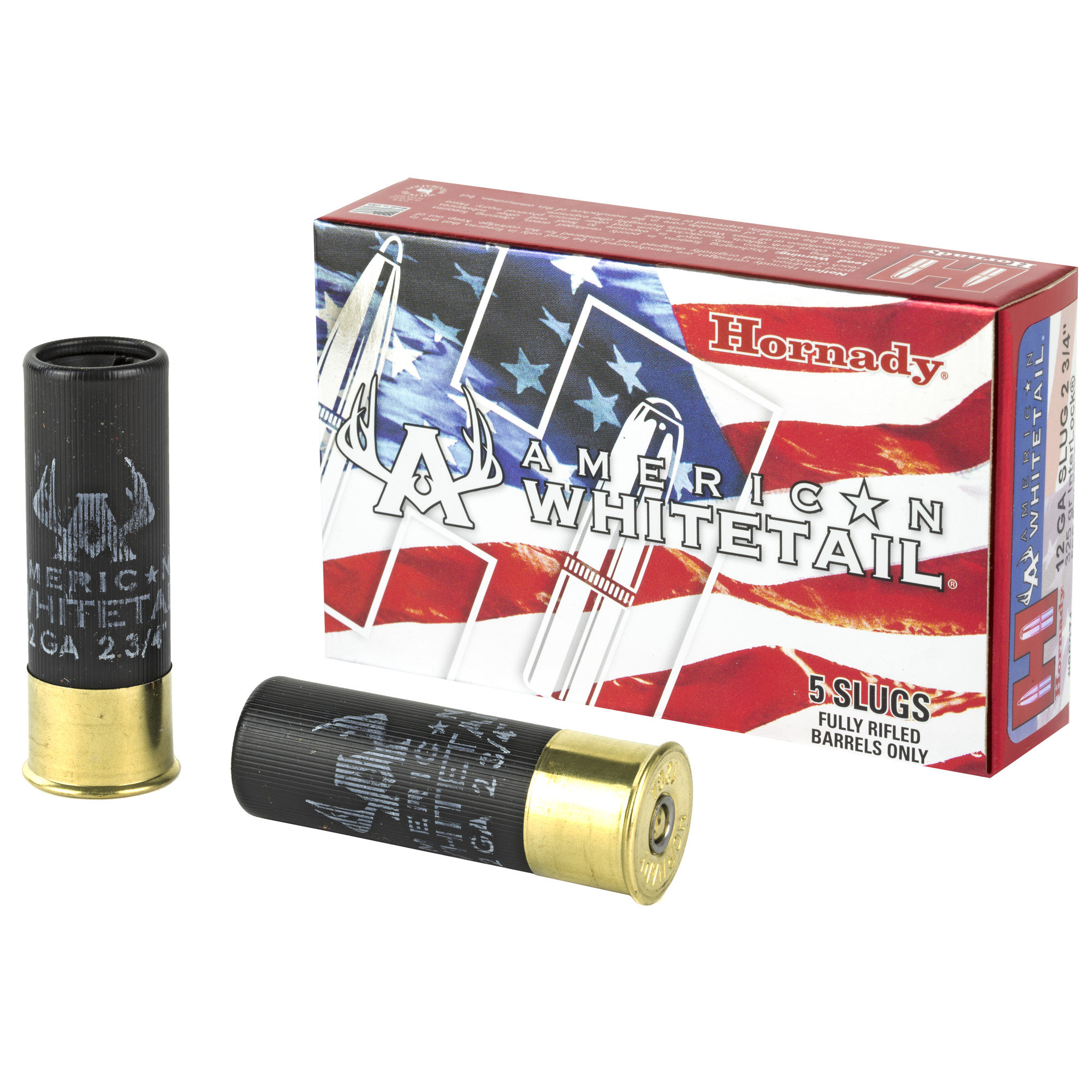 Hornady American Whitetail 12 Gauge 2.75″ 325gr Rifled Slug – 5rd