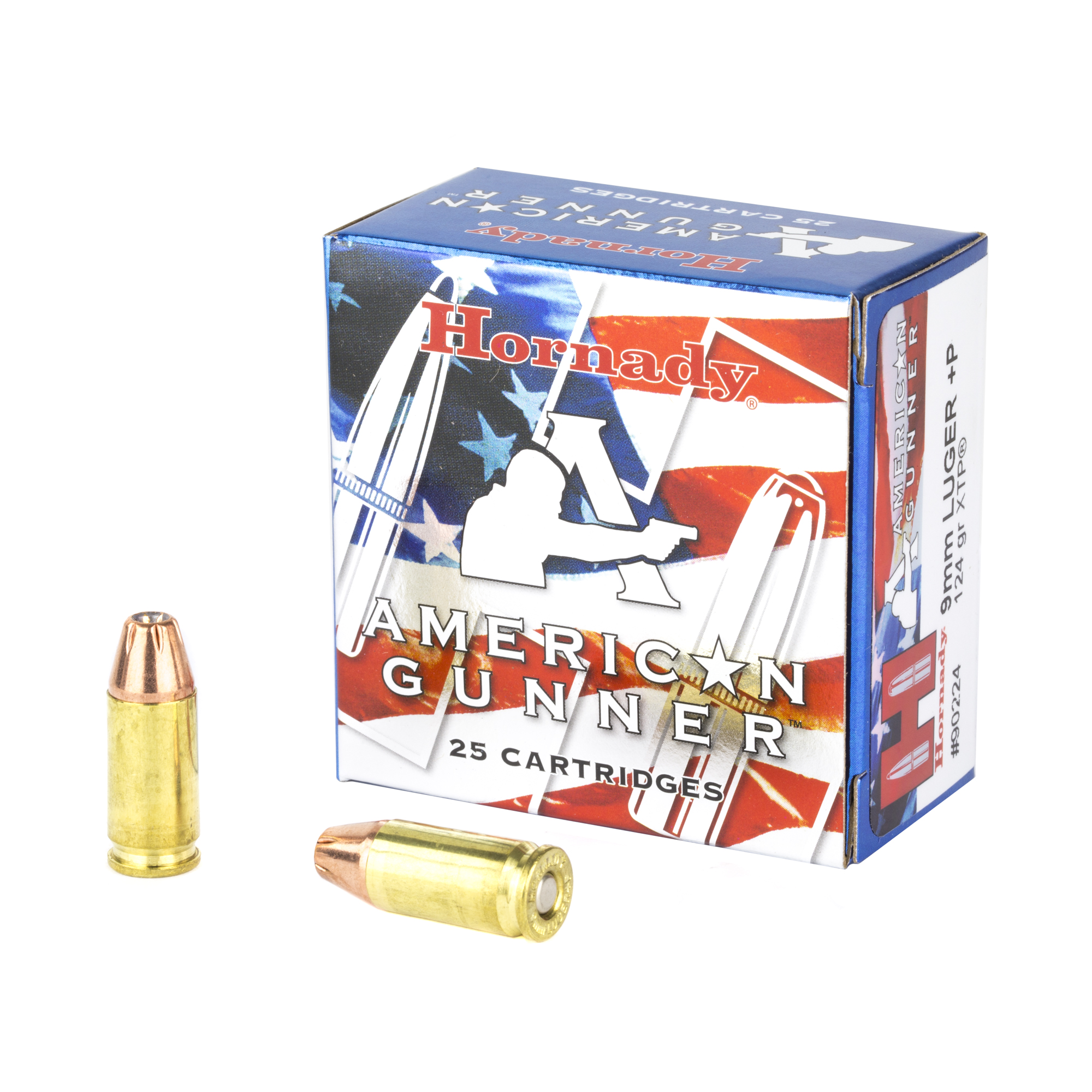 Hornady American Gunner 9mm +P 124gr XTP – 25rd