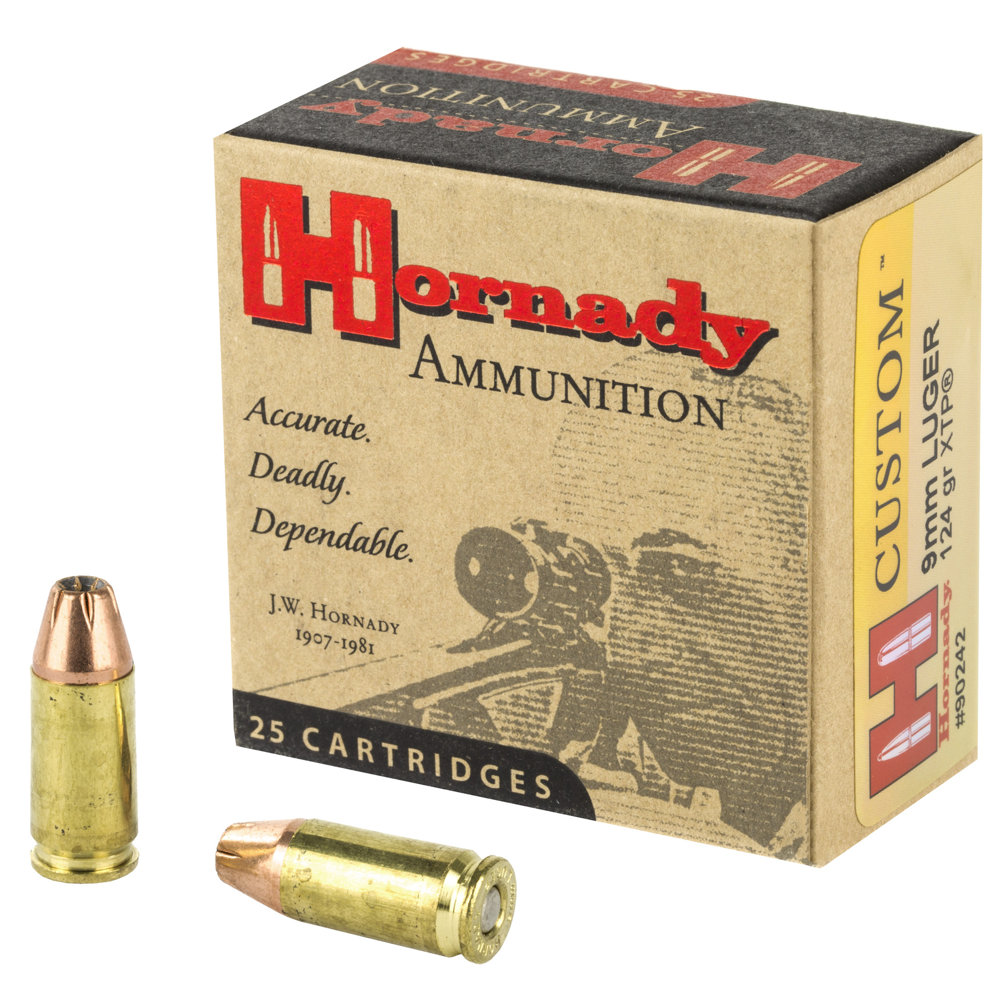 Hornady Custom 9mm 124gr XTP – 25rd