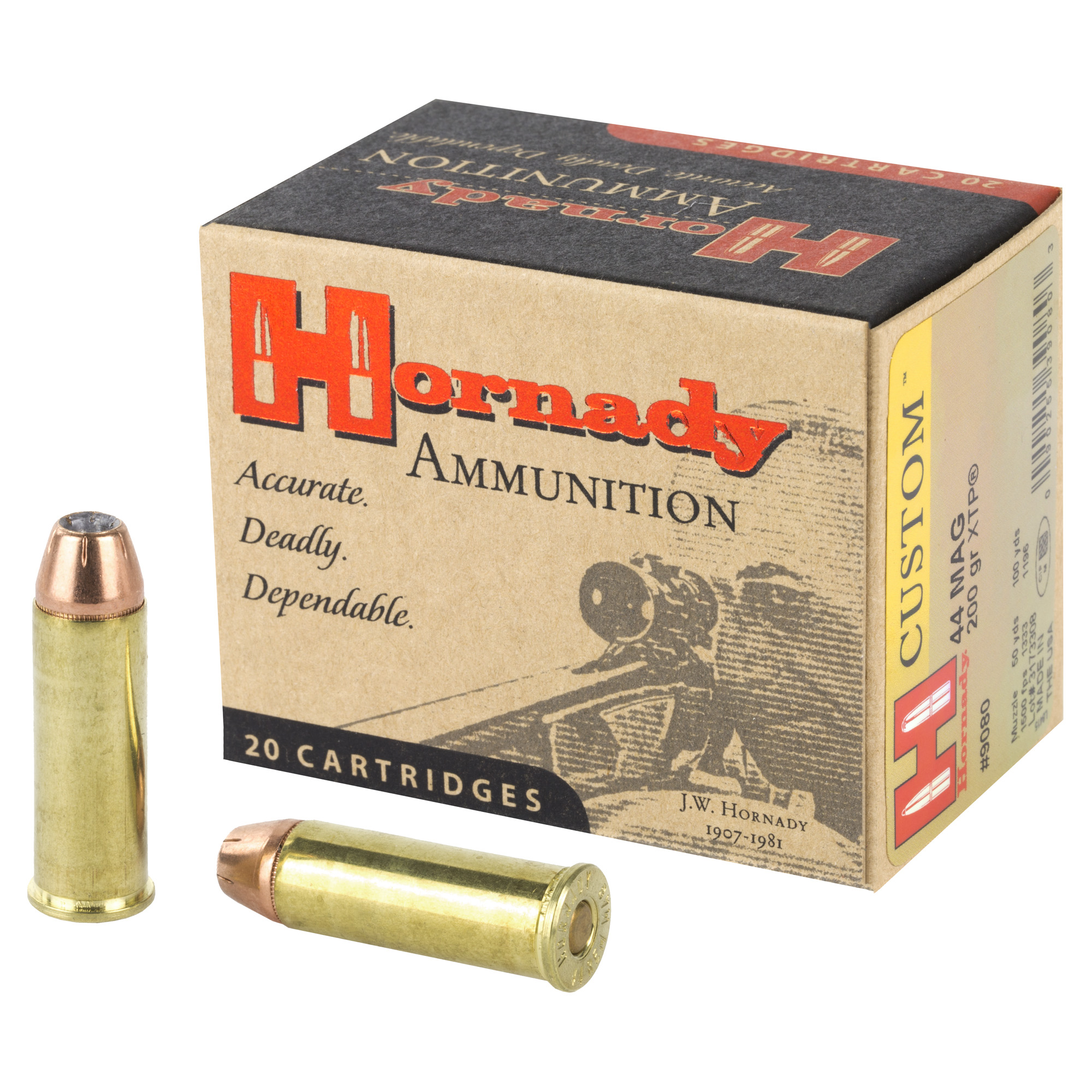 Hornady Custom 44 Magnum 200gr XTP – 20rd