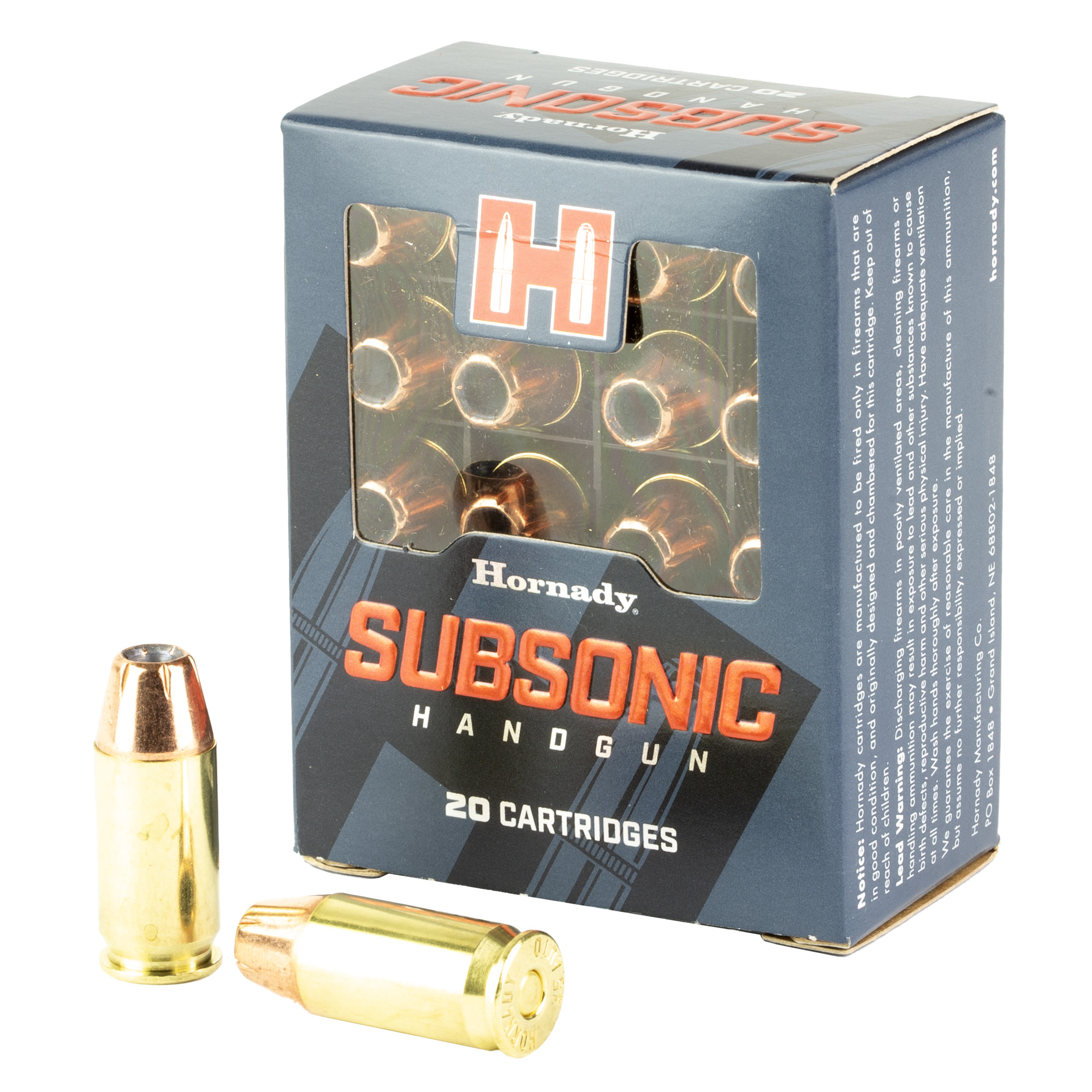 Hornady Subsonic 45 ACP 230gr XTP – 20rd