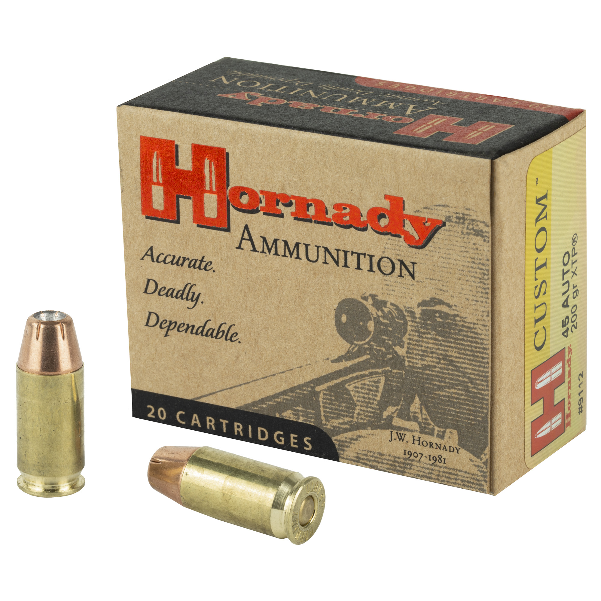 Hornady Custom 45 ACP 200gr XTP – 20rd