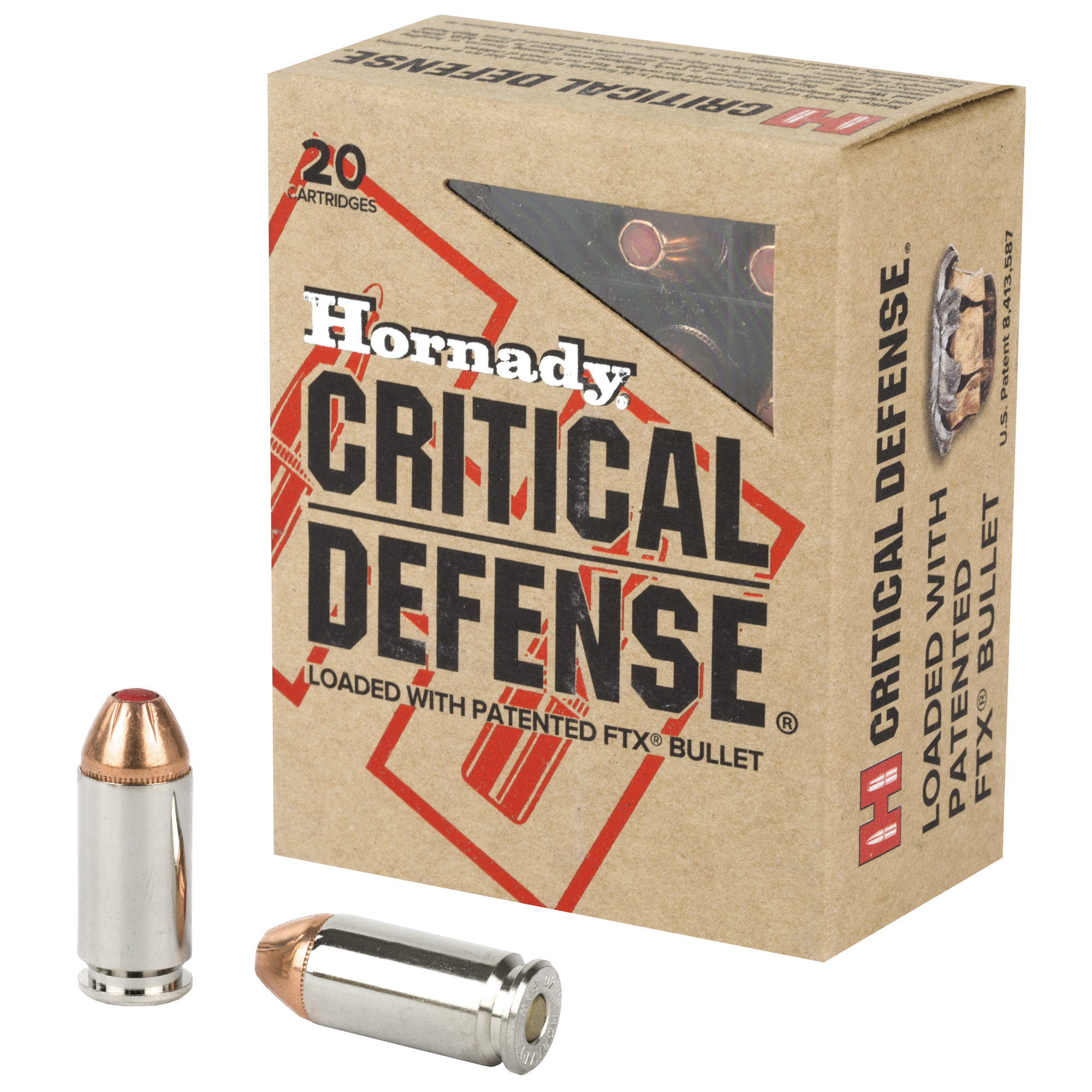 Hornady Critical Defense 40 S&W 165gr FlexTip – 20rd