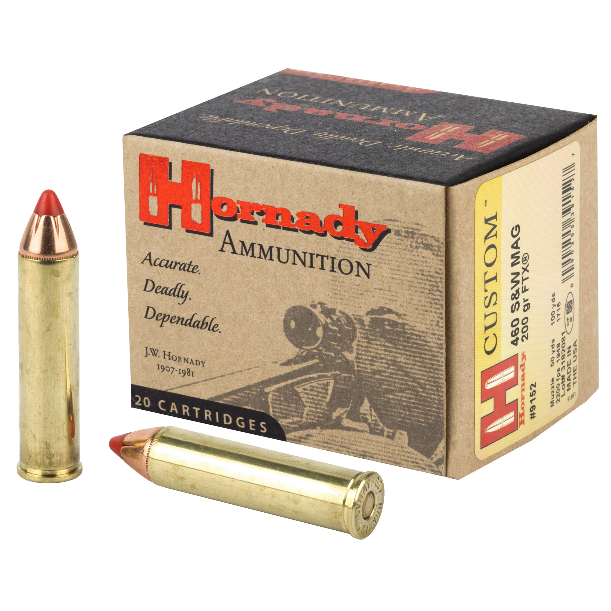 Hornady Custom 460 S&W 200gr FlexTip – 20rd