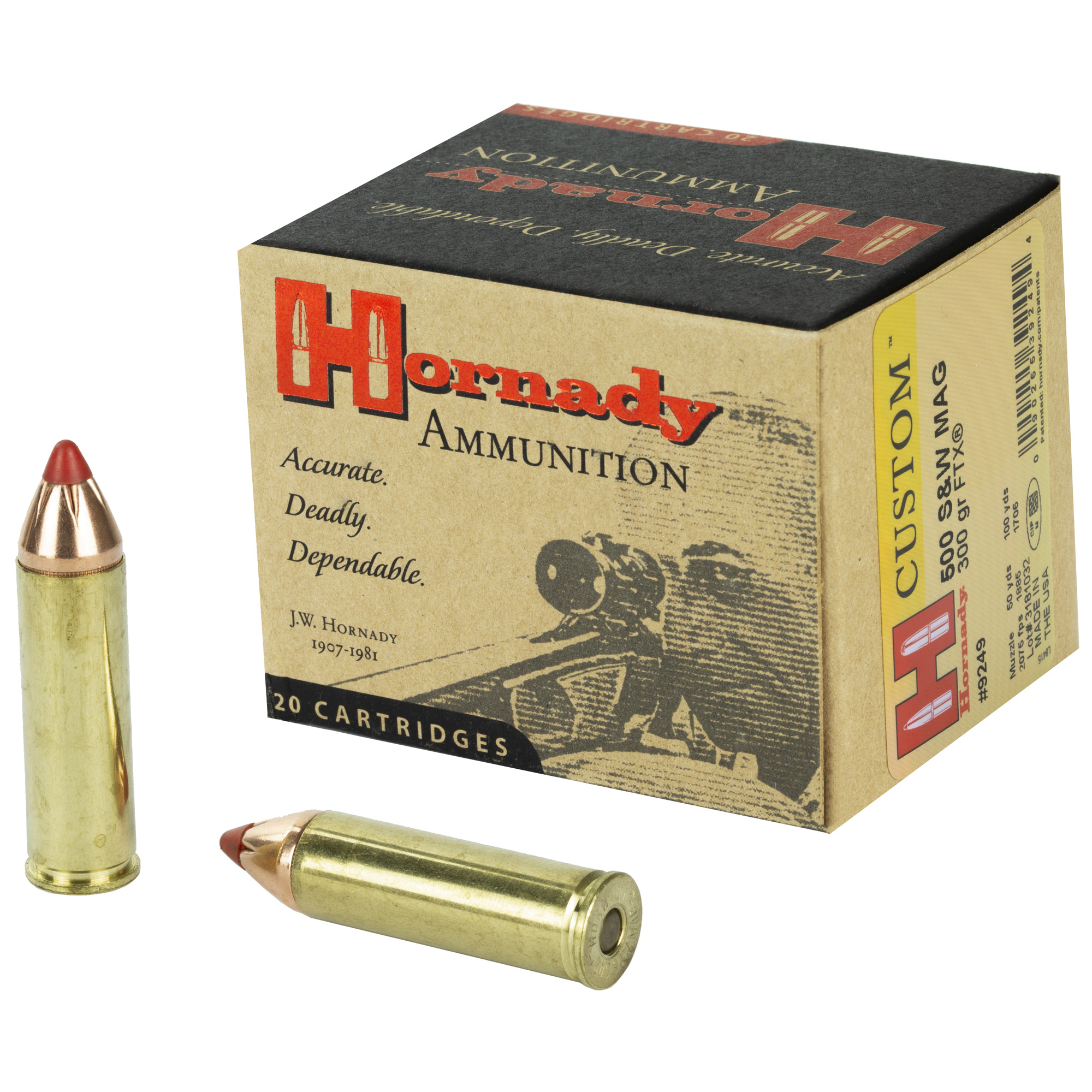 Hornady Custom 500 S&W 300gr FlexTip – 20rd