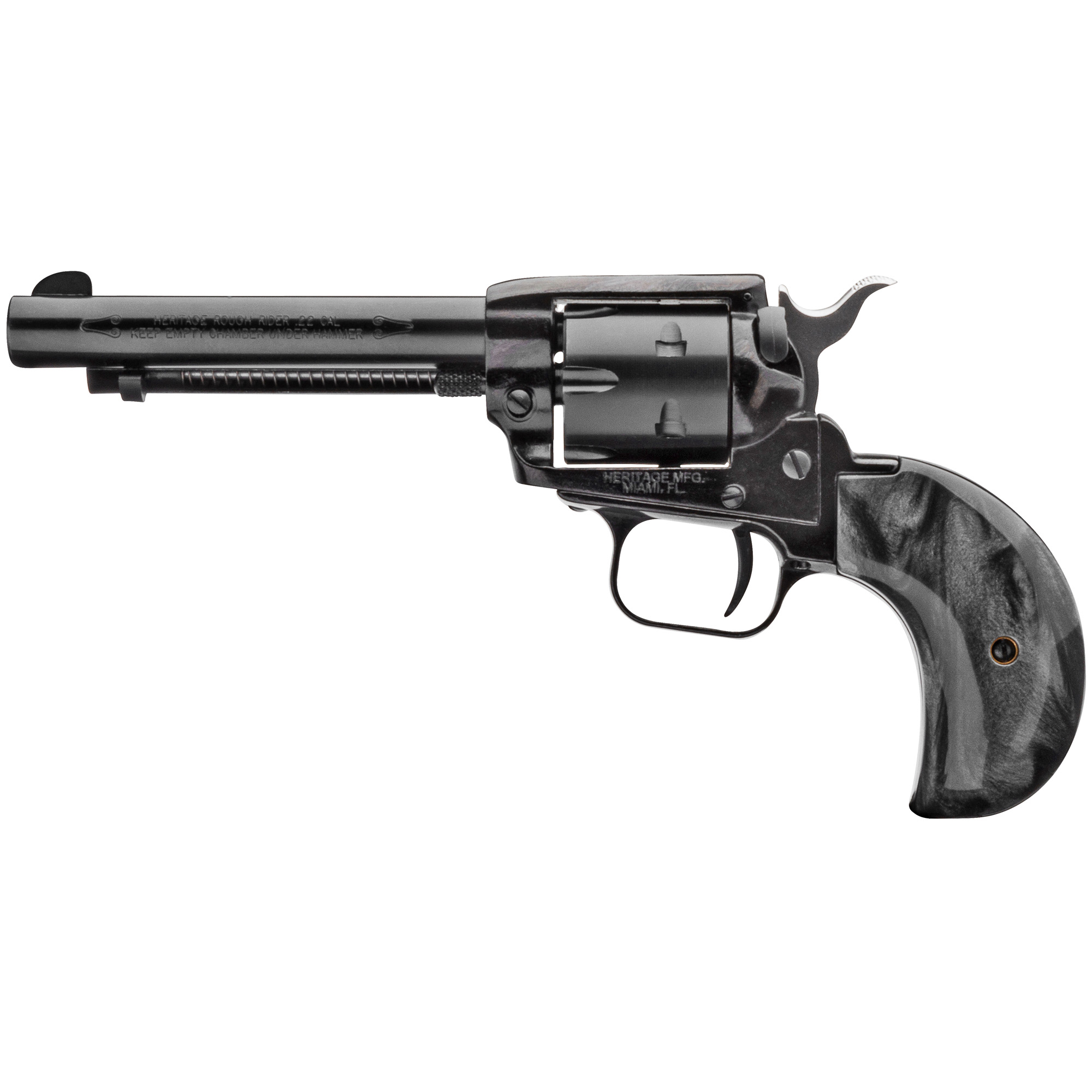 Heritage Rough Rider Single Action 4.75″ 22 LR 22 WMR 6rd – Black