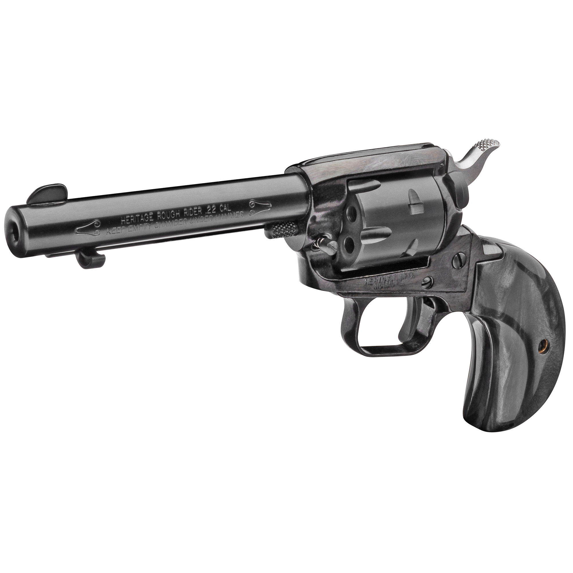 Heritage Rough Rider Single Action 4.75" 22 LR 22 WMR 6 Rounds - Black-img-2