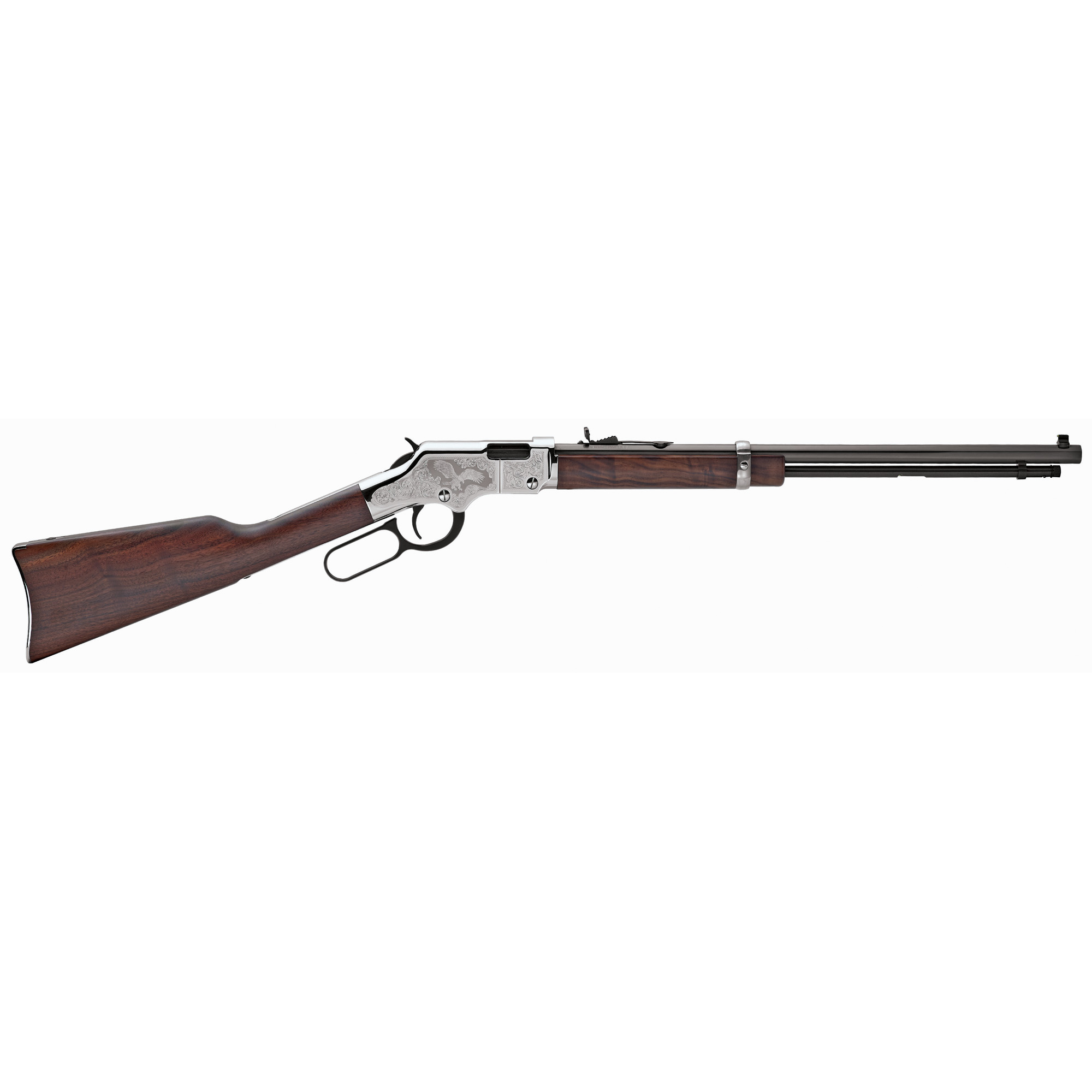 Henry Silver Eagle 20″ 22 LR 16rd Adjustable Rear/Bead Front – Silver