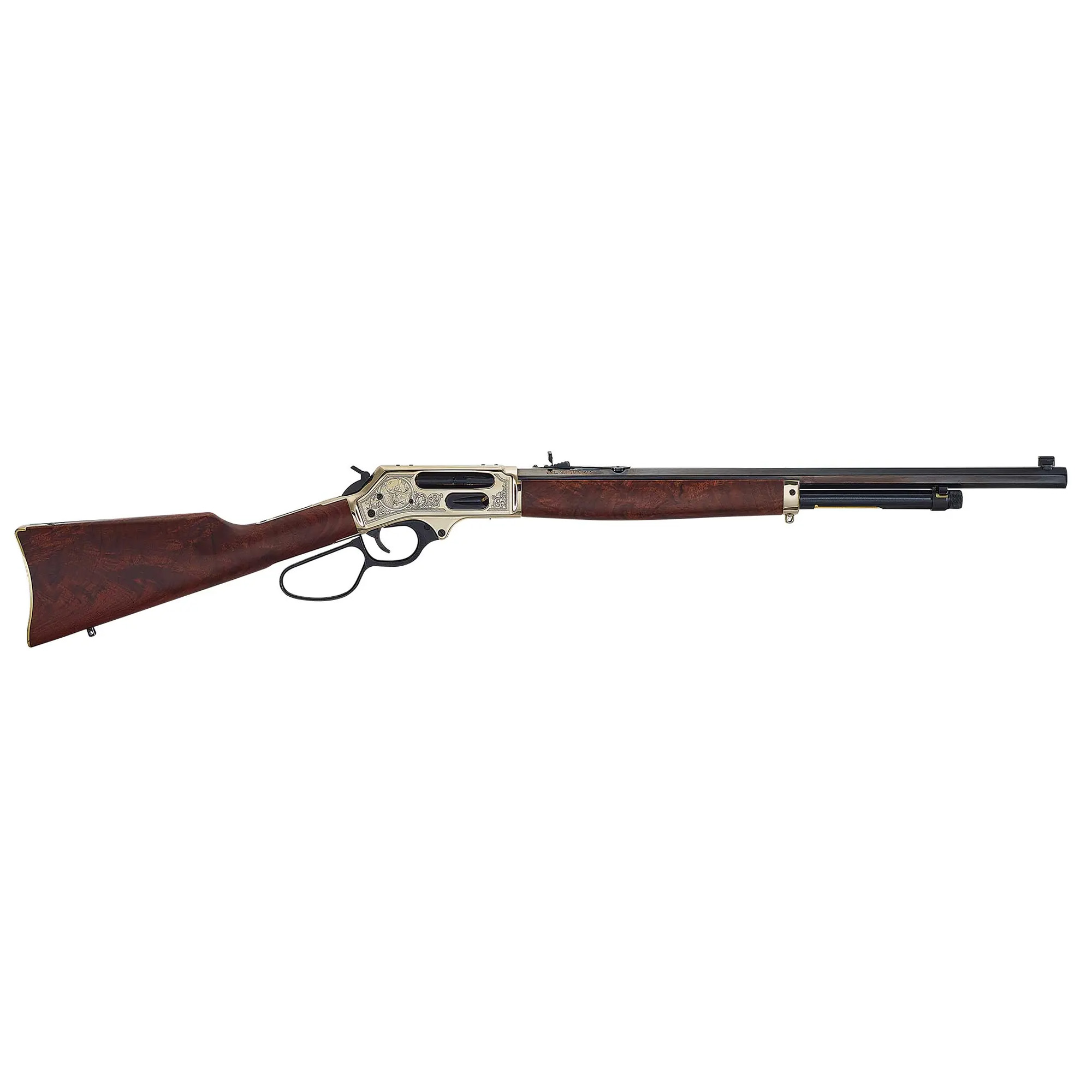 Henry Lever Action Wildlife Edition 22″ 45-70 Government 4rd Adjustable Sights – Brass