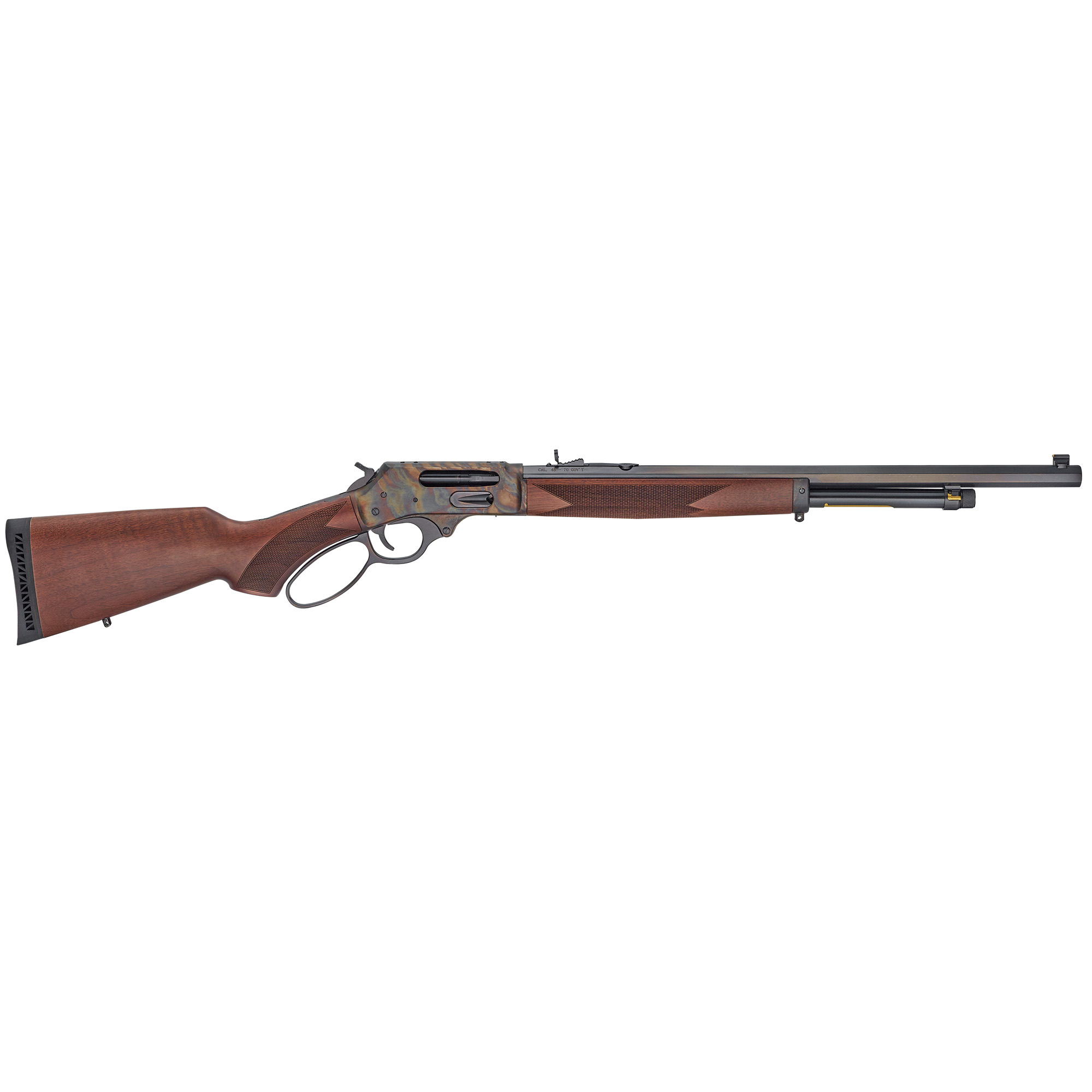 Henry Lever Action 22″ 45-70 Government 4rd Adjustable Sights – Color Case Hardened