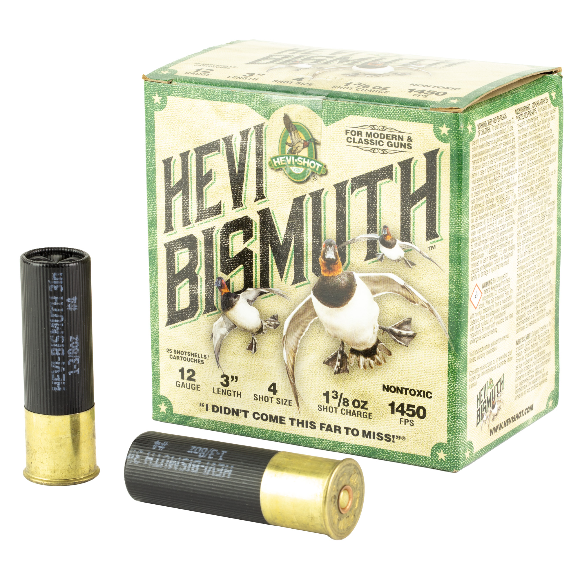 HEVI-Shot HEVI-Bismuth 12 Gauge 3″ #4 – 25rd