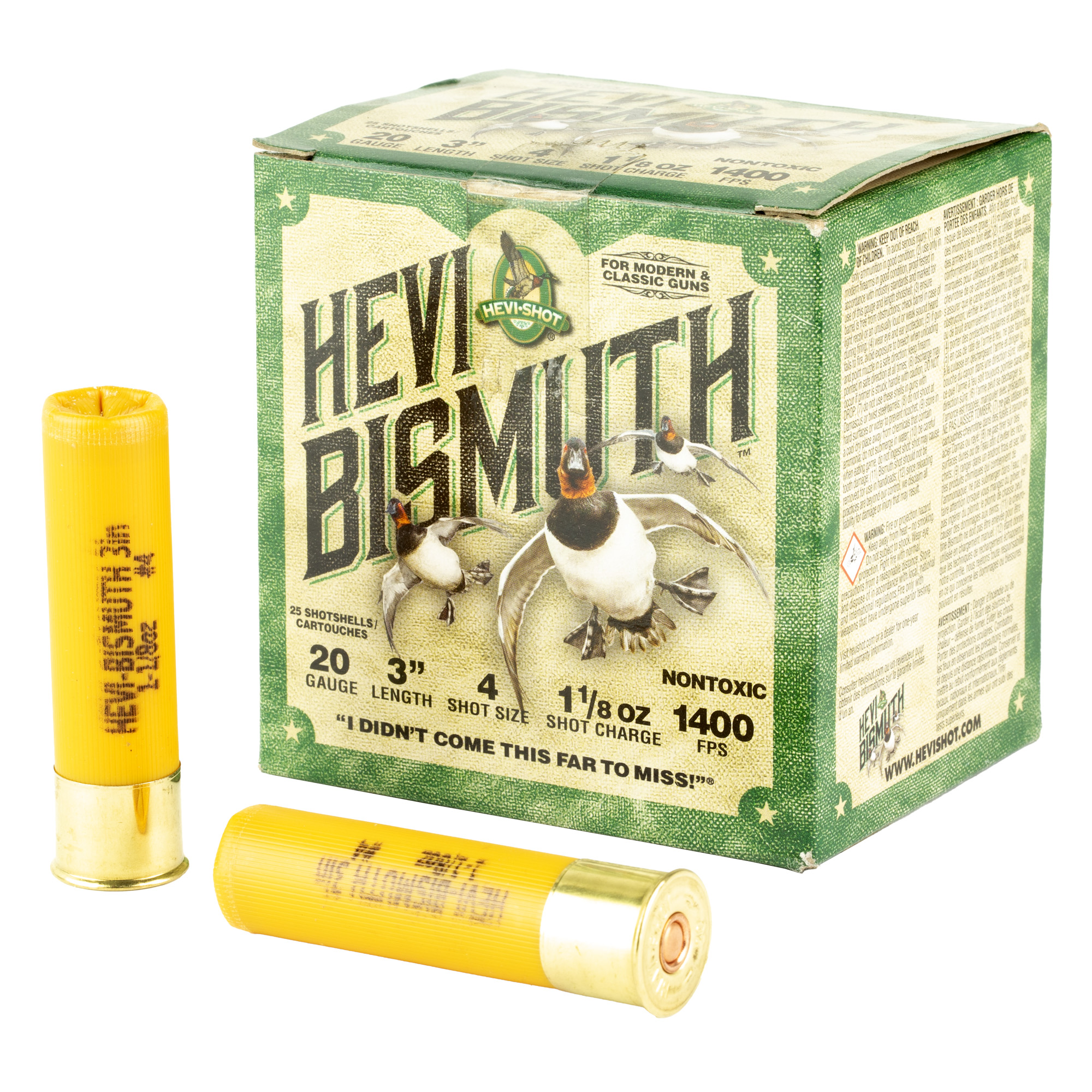 HEVI-Shot HEVI-Bismuth 20 Gauge 3″ #4 – 25rd