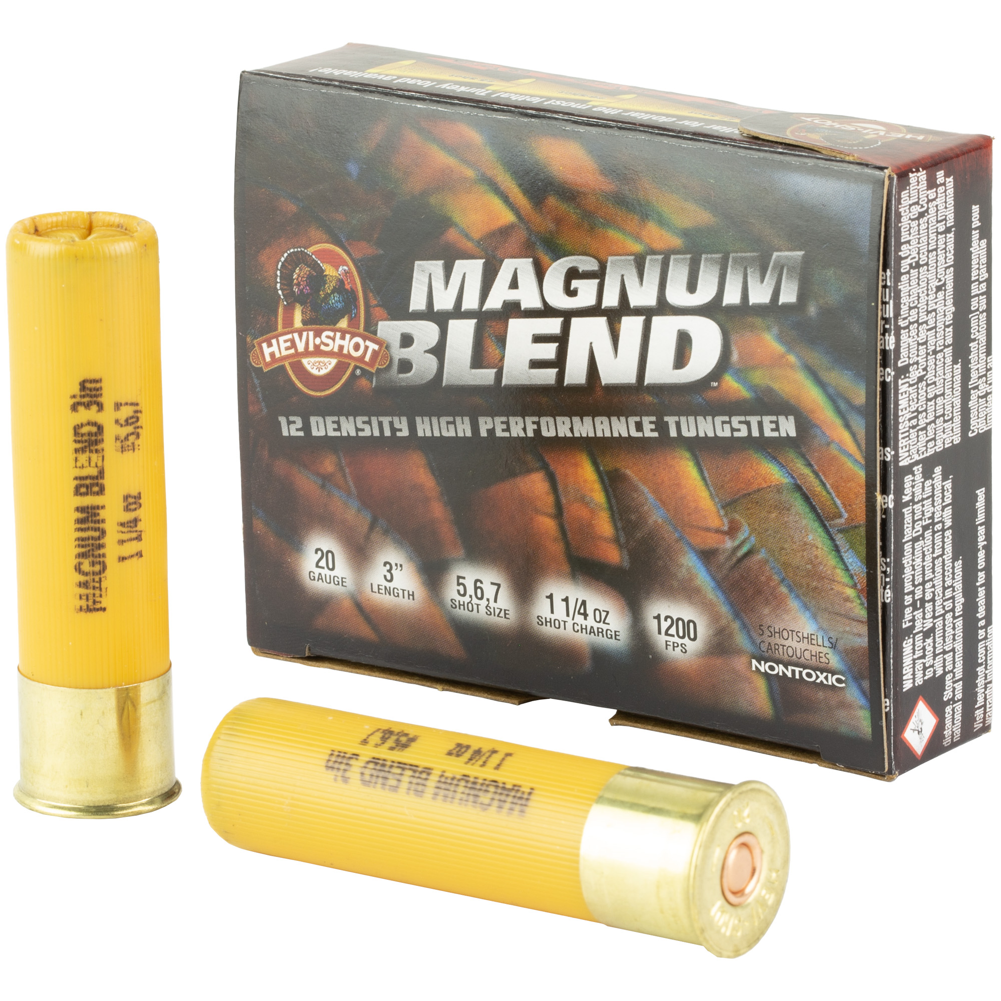 HEVI-Shot Magnum Blend 20 Gauge 3″ #5, #6, and #7 Tungsten – 5rd