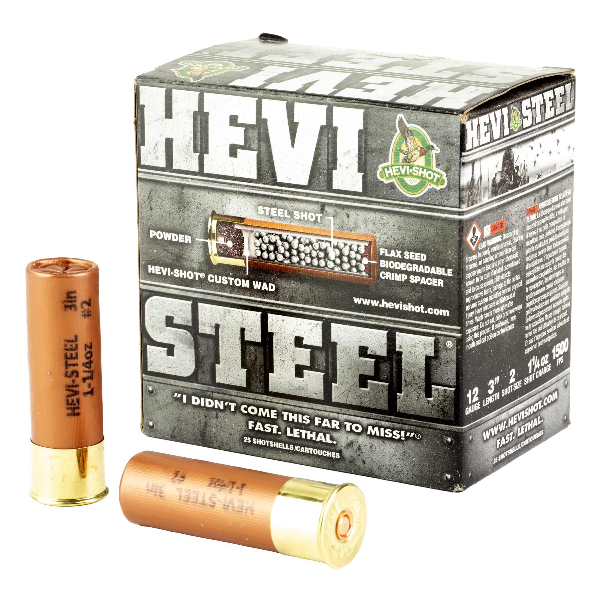 HEVI-Shot HEVI-Steel 12 Gauge 3″ #2 – 25rd