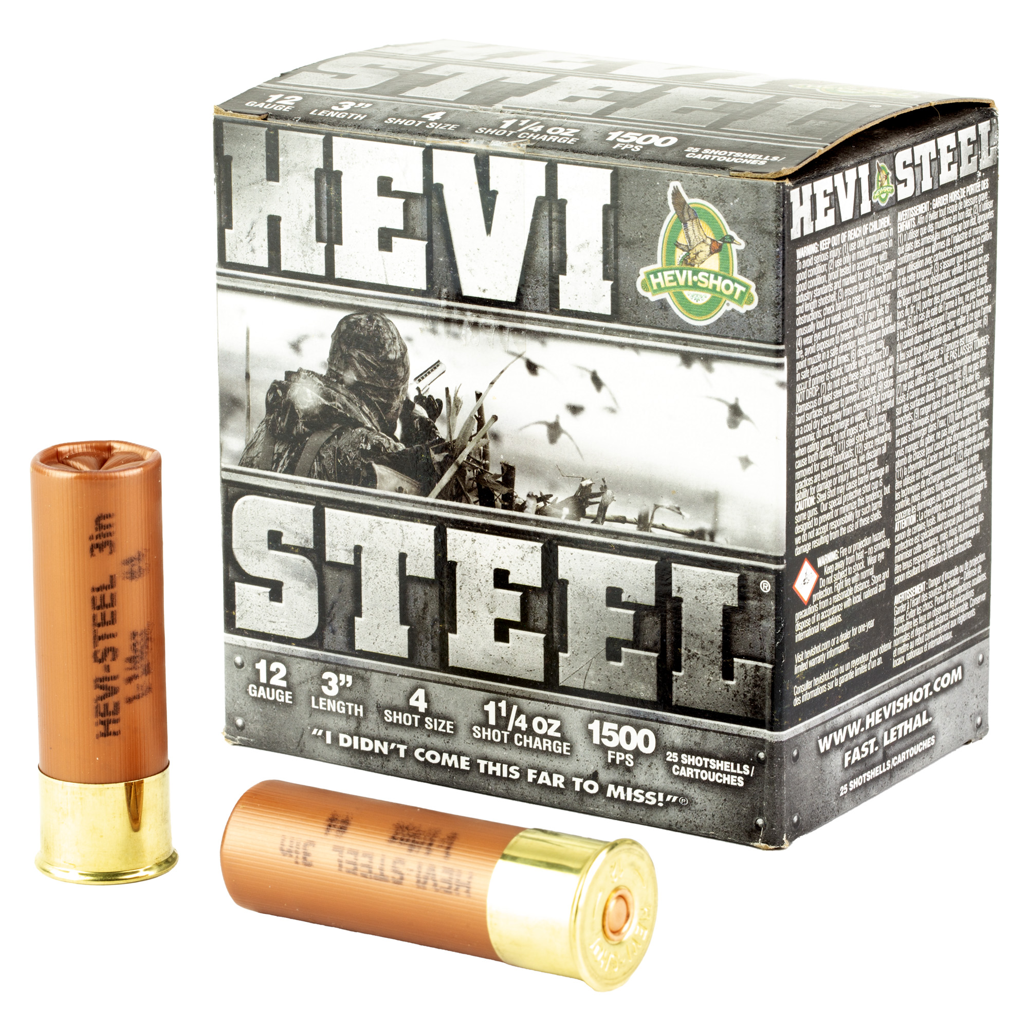 HEVI-Shot HEVI-Steel 12 Gauge 3″ #4 – 25rd